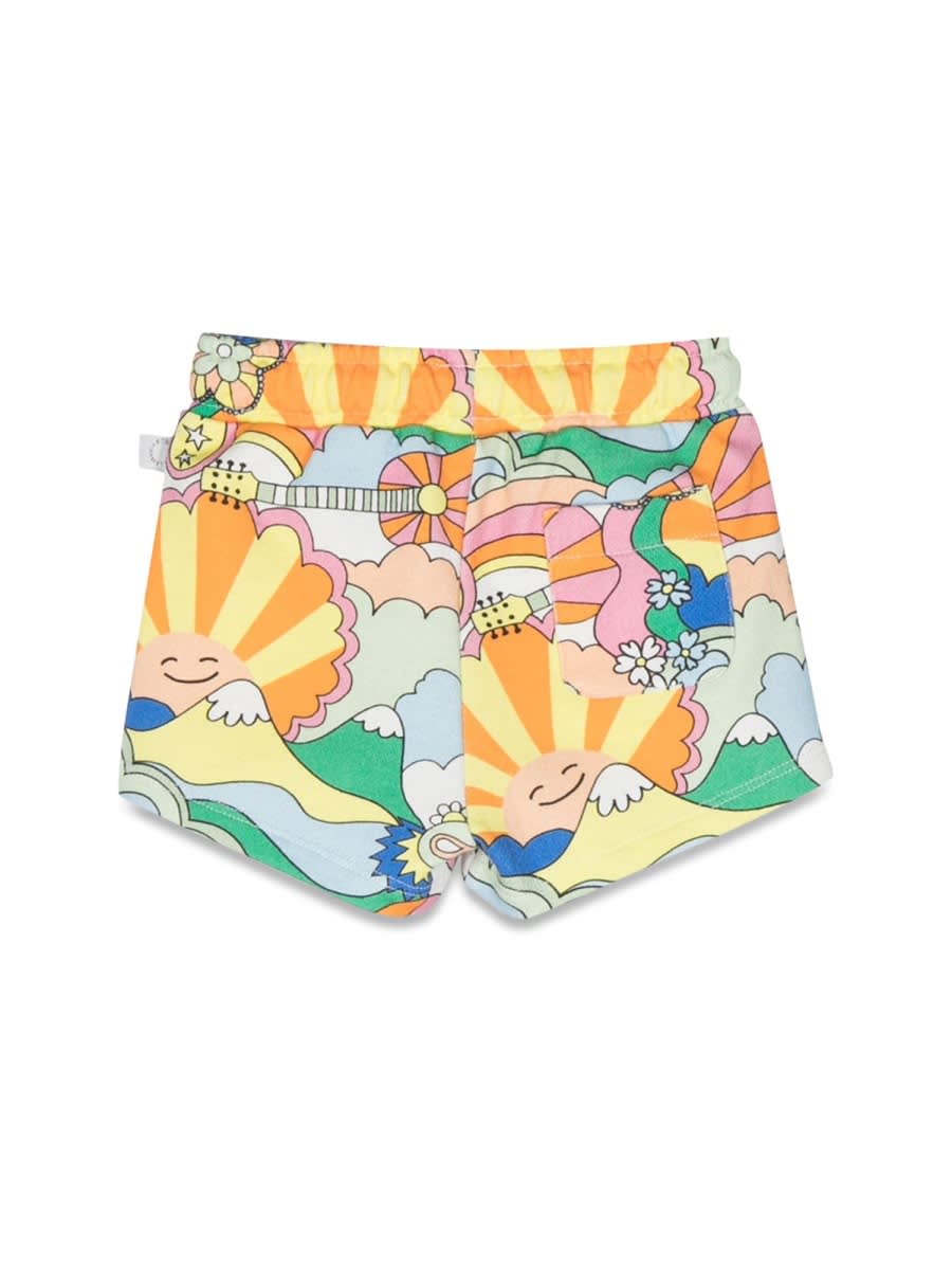 Stella Mccartney Graphic-print Cotton Shorts In Multicolour