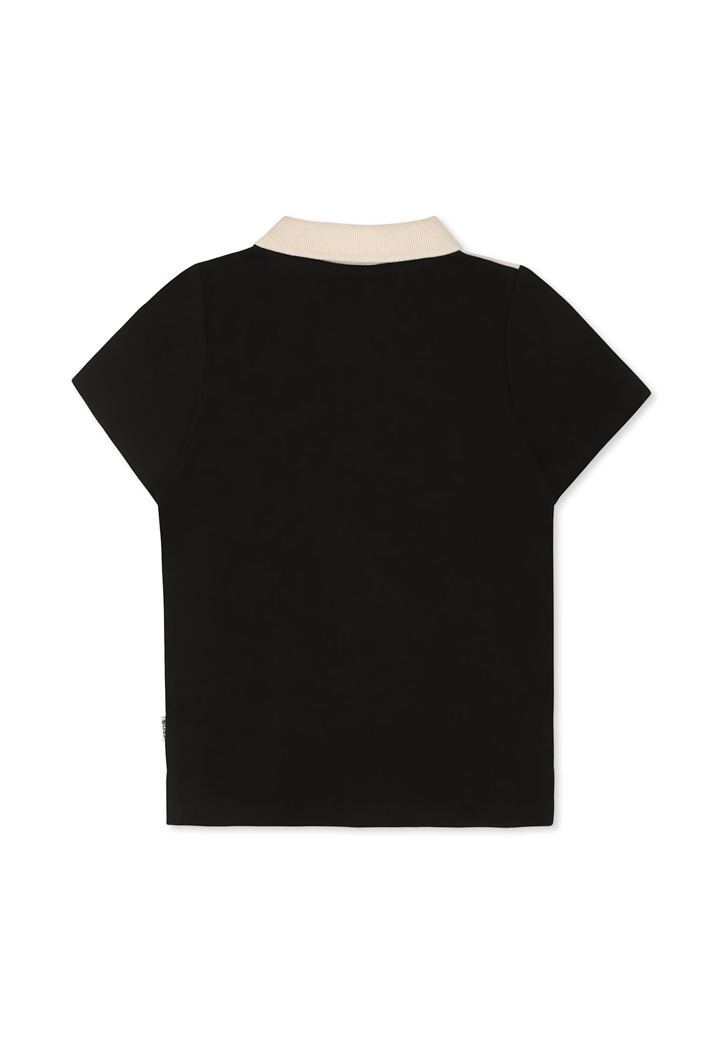 Hugo Boss Black Polo Shirt For Baby Boy With Logo In Black