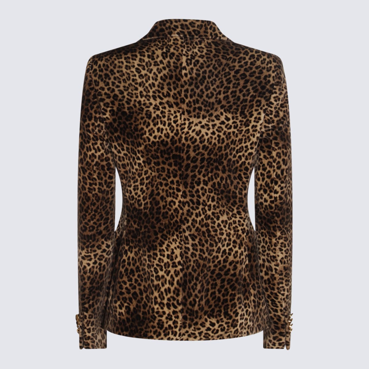 Shop Tagliatore Leopard Virgin Wool And Cashmere Blend Jalicya Blazer In Brown