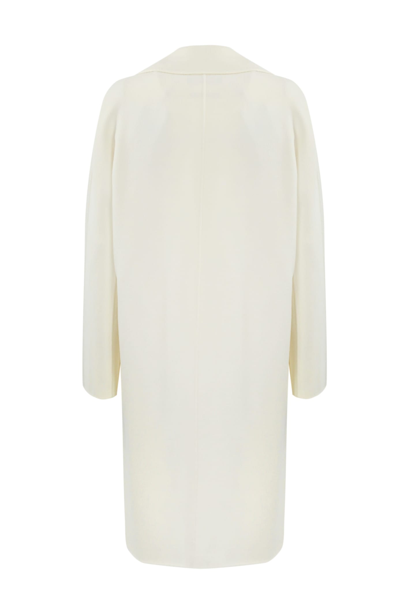 Shop Max Mara Goya Coat In Wool And Cashmere In White