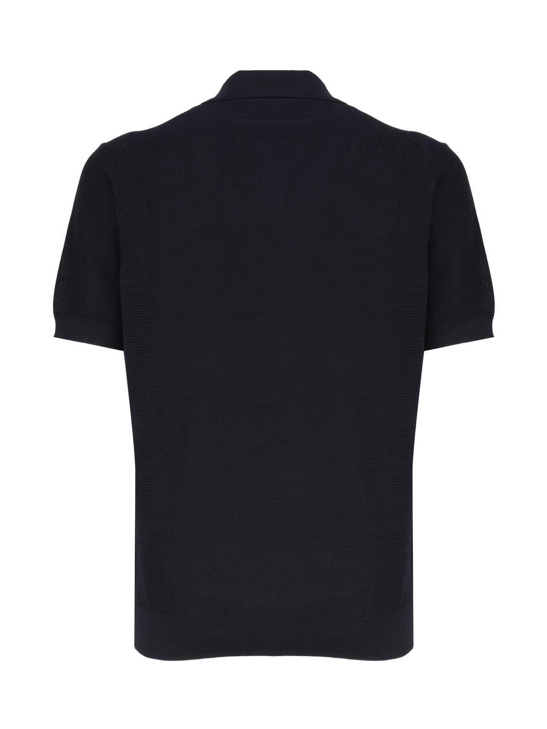 Shop Zegna Cotton Polo Shirt In Blue Navy