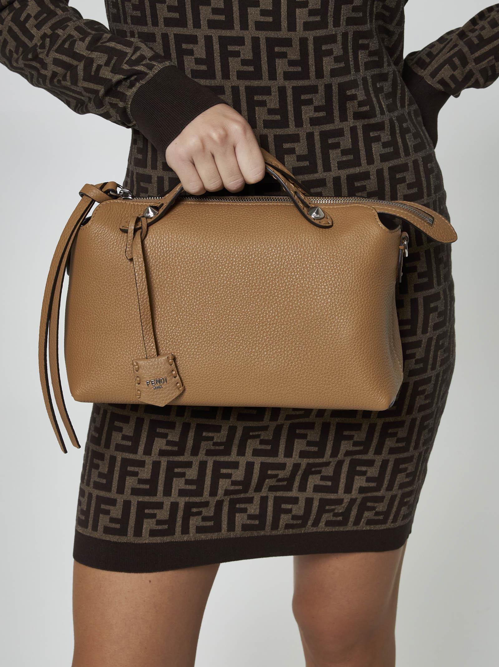 Shop Fendi By The Way Leather Medium Bag In Cappuccino