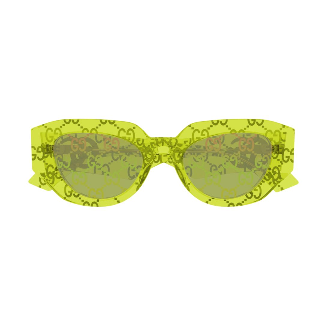 Gucci Geometric Frame Sunglasses In Green