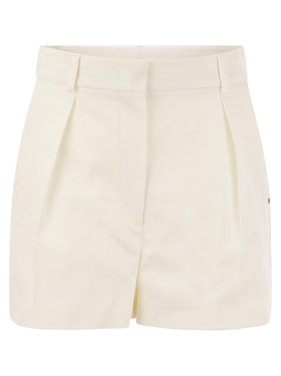 Shop Sportmax Unico Washed Shorts In Latte