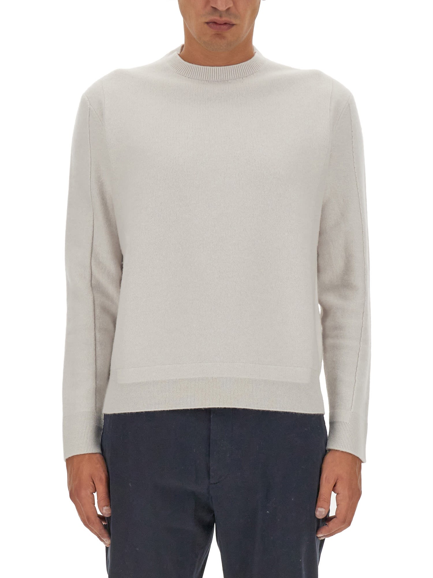 Zegna Wool Cashmere Sweater In Beige