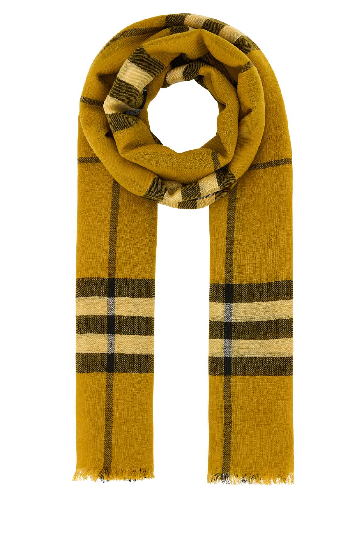 Shop Burberry Embroidered Wool Foulard In Brown