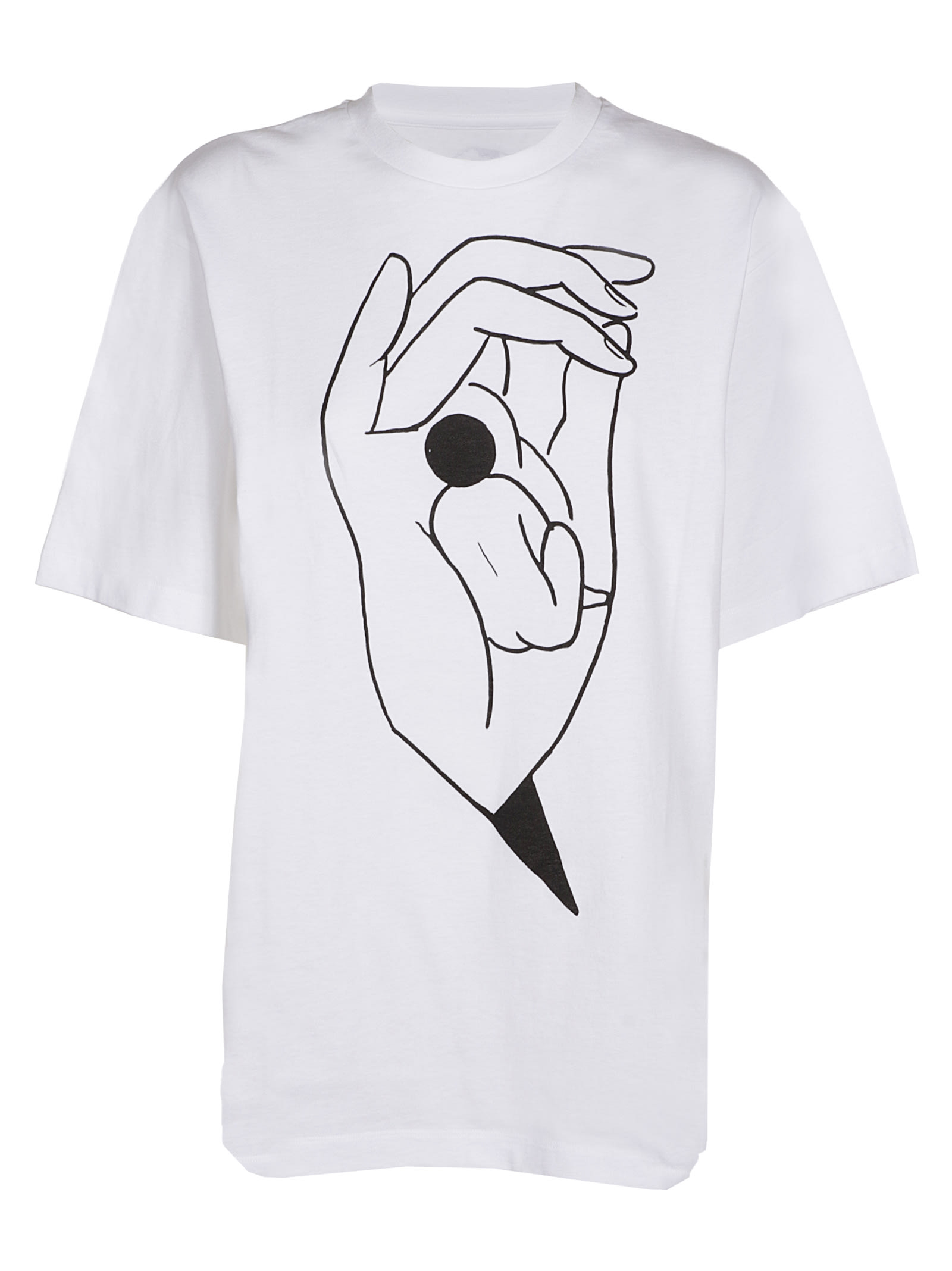 Lemaire Printed T-shirt With Side Slit