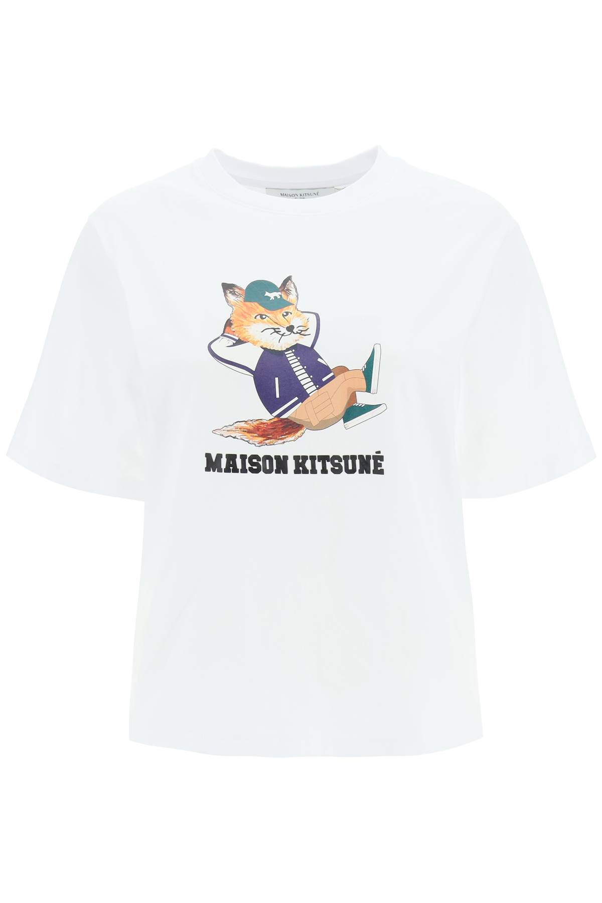 Maison Kitsuné Dressed Fox Patch Classic T-shirt In White (white)