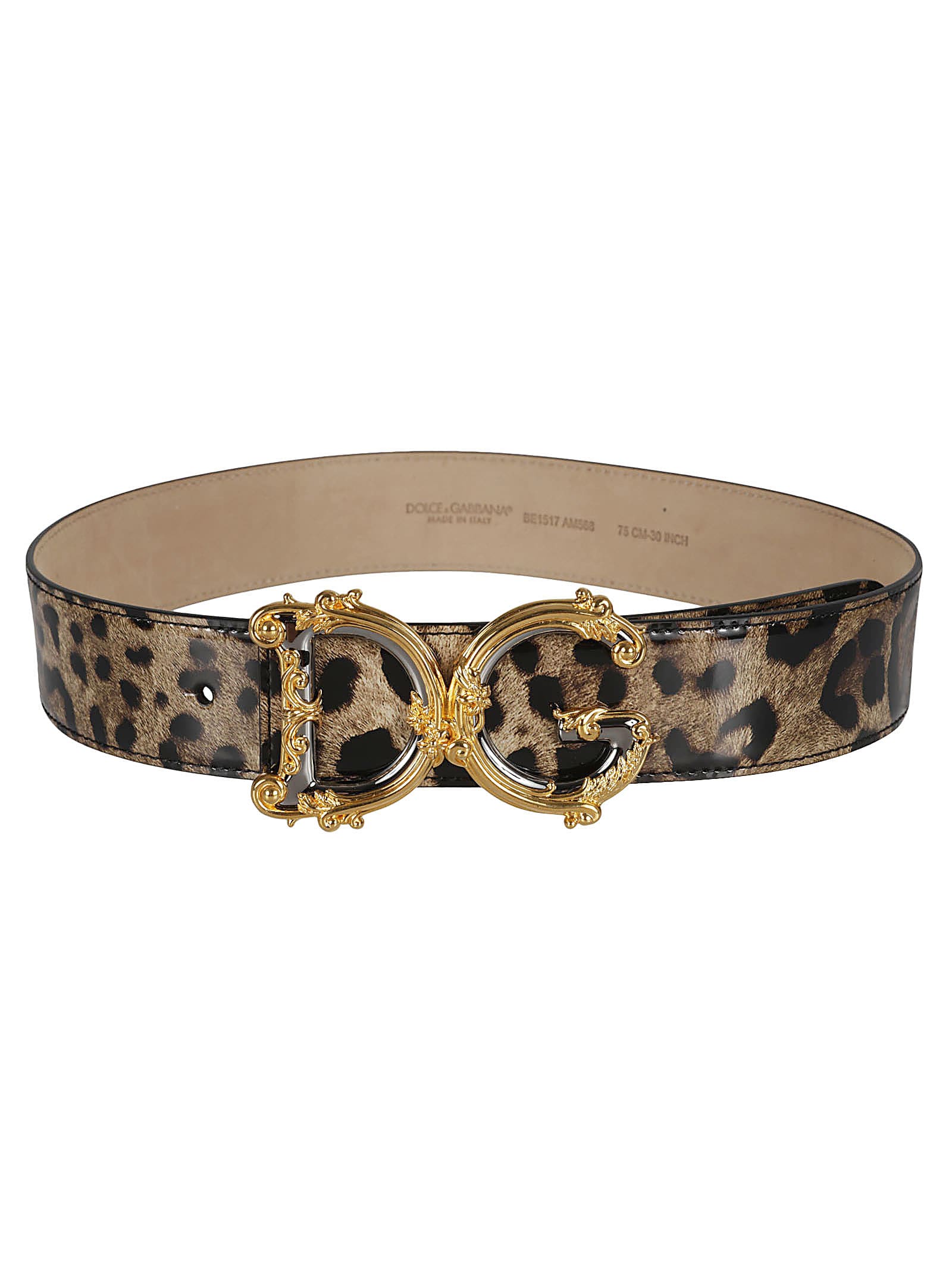 Shop Dolce & Gabbana Leopard Print Belt