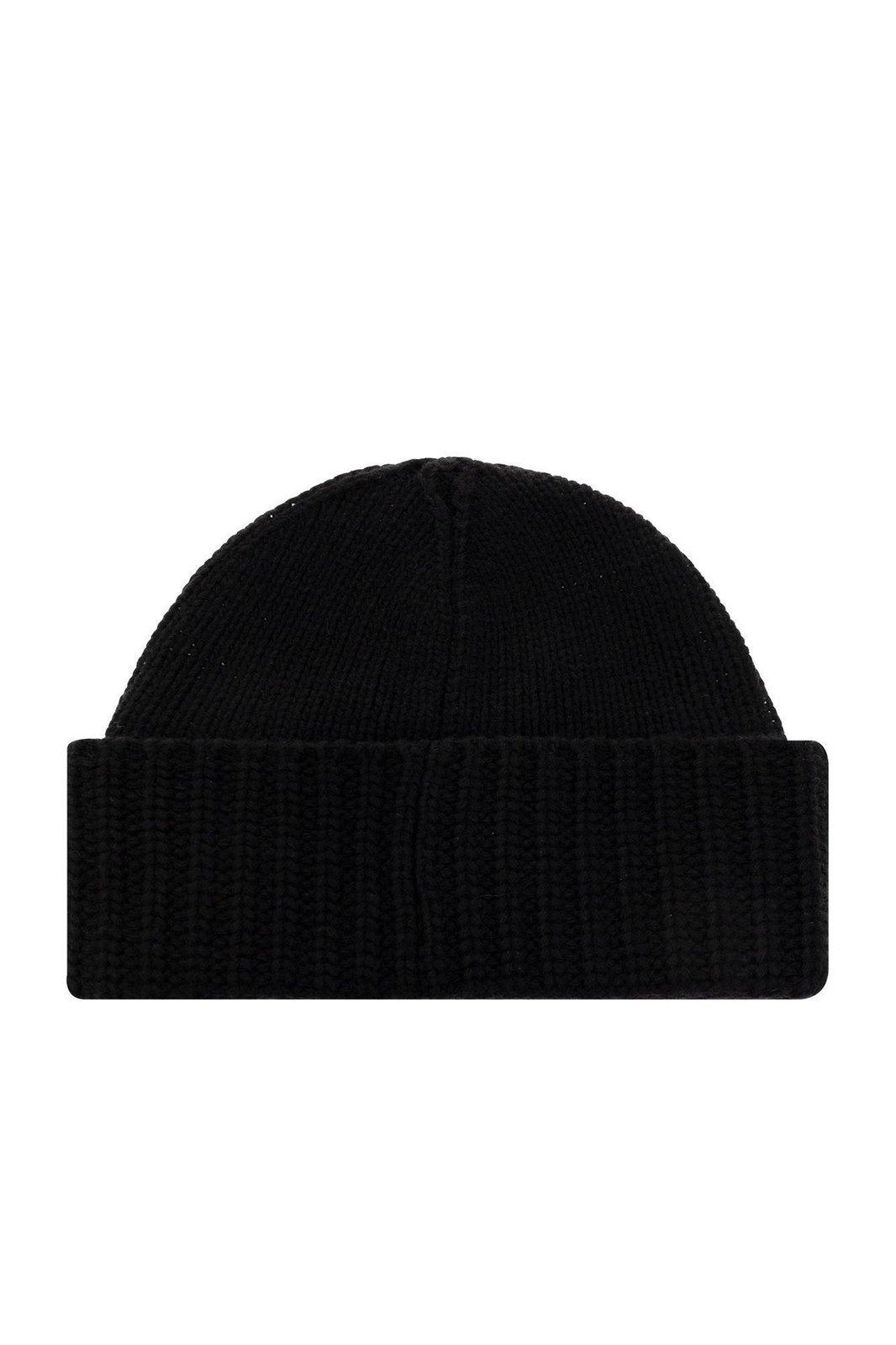 Shop Dsquared2 Logo Plaque Beanie In Nero