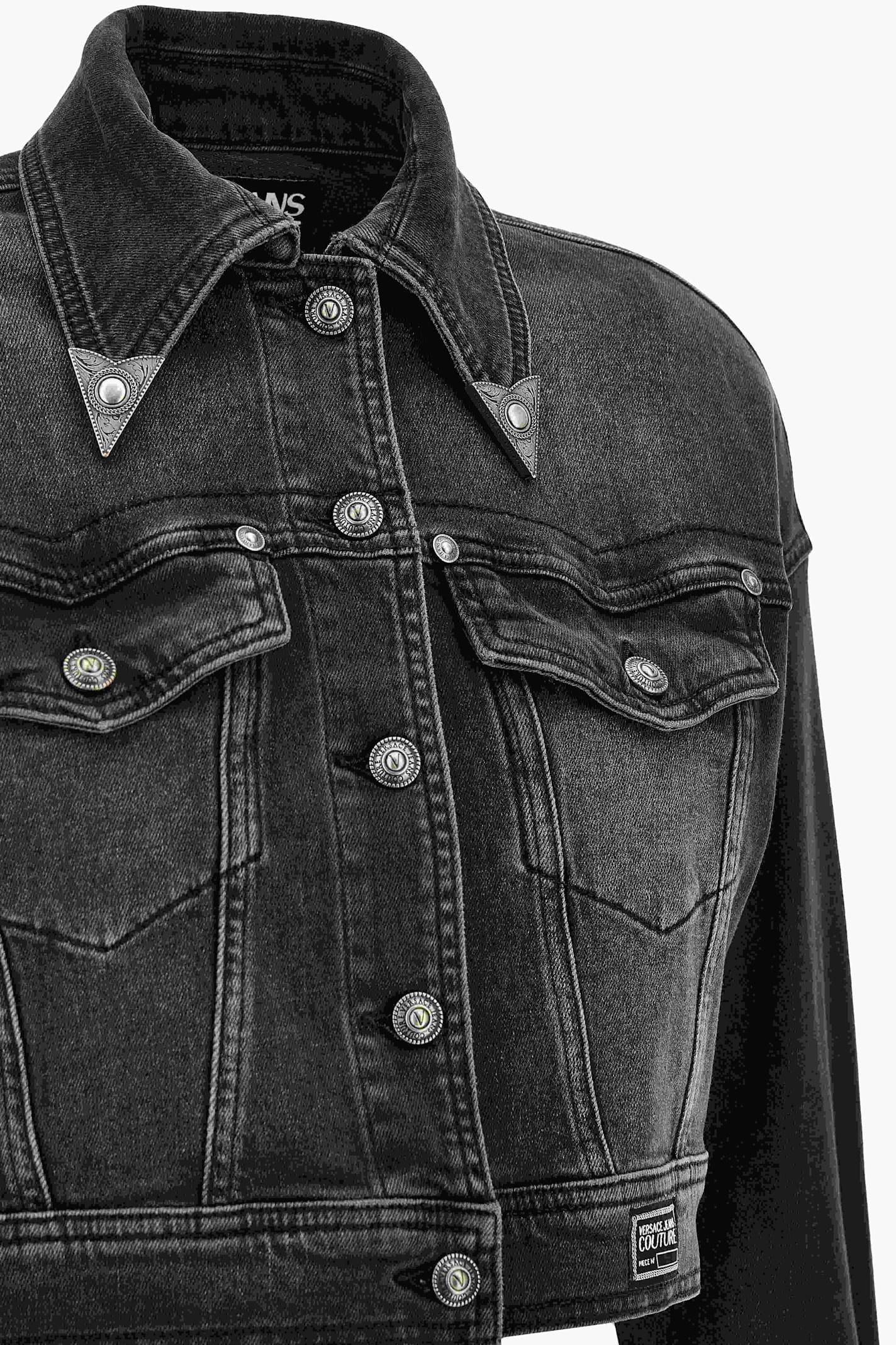 Versace Jeans Couture Denim Jacket In Gray
