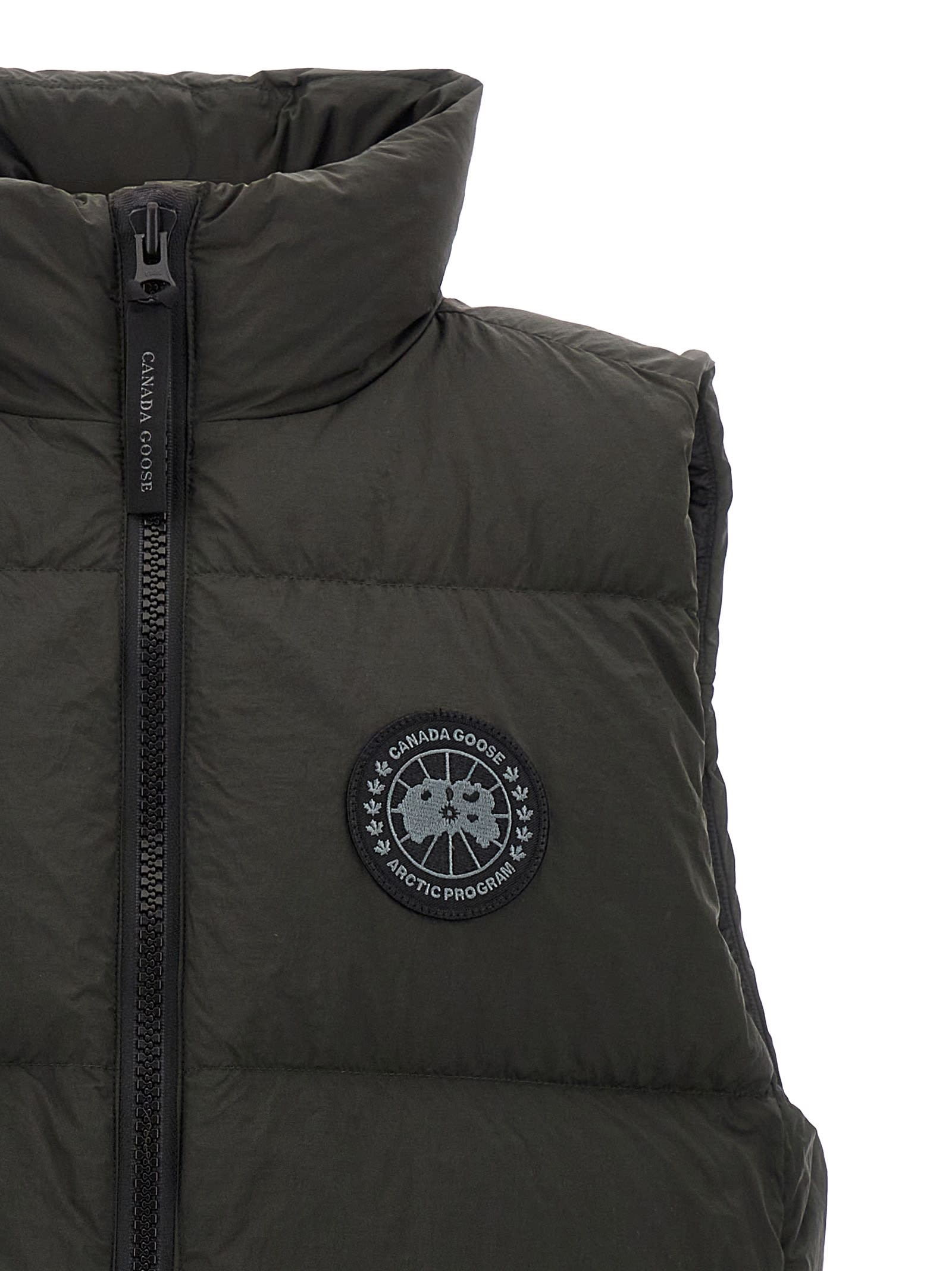 Shop Canada Goose Lawrence Puffer Vest In Gray