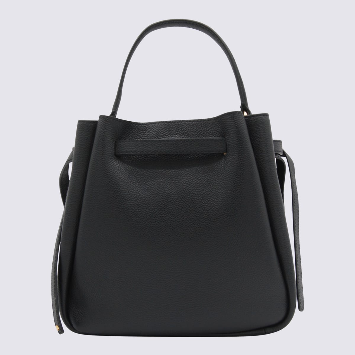 Tory Burch Black Leather Romy Satchels In Black