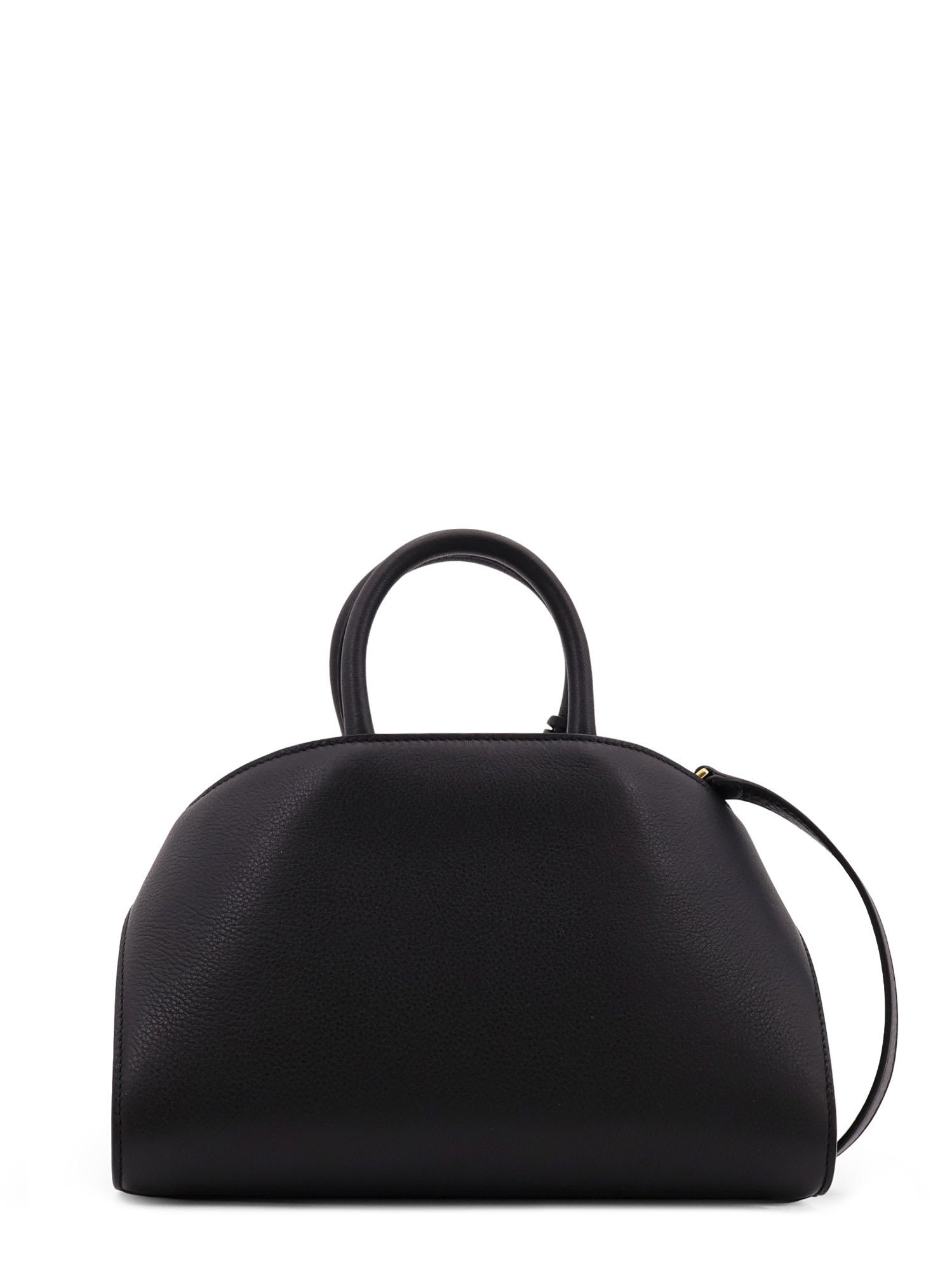 Ferragamo Hug Leather Handbag In Black