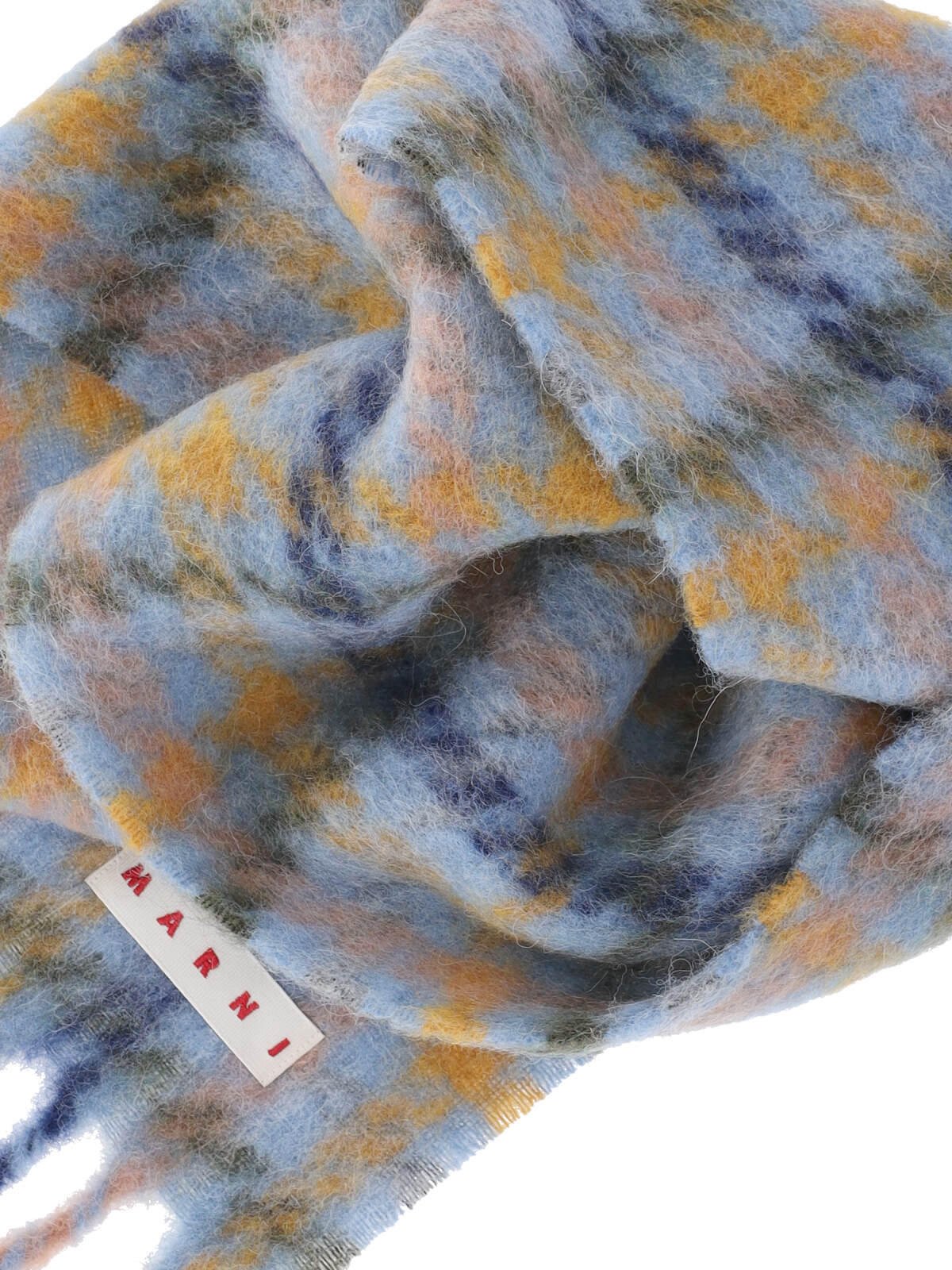 Marni Luxurious Scarf With Soft Texture And Fringed Ends