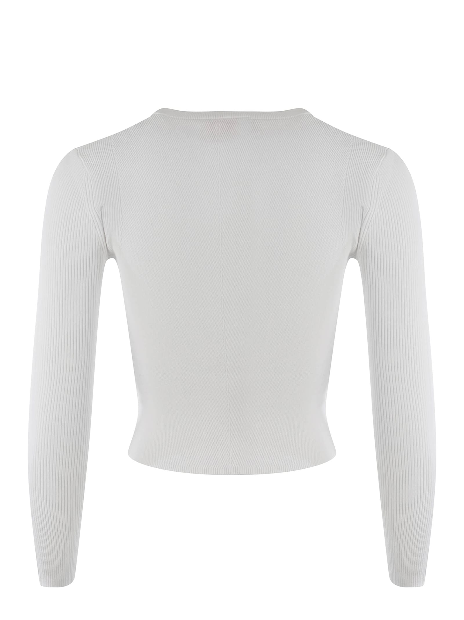 Shop Diesel Sweater  M-valari Made Of Ribbed Knit In White