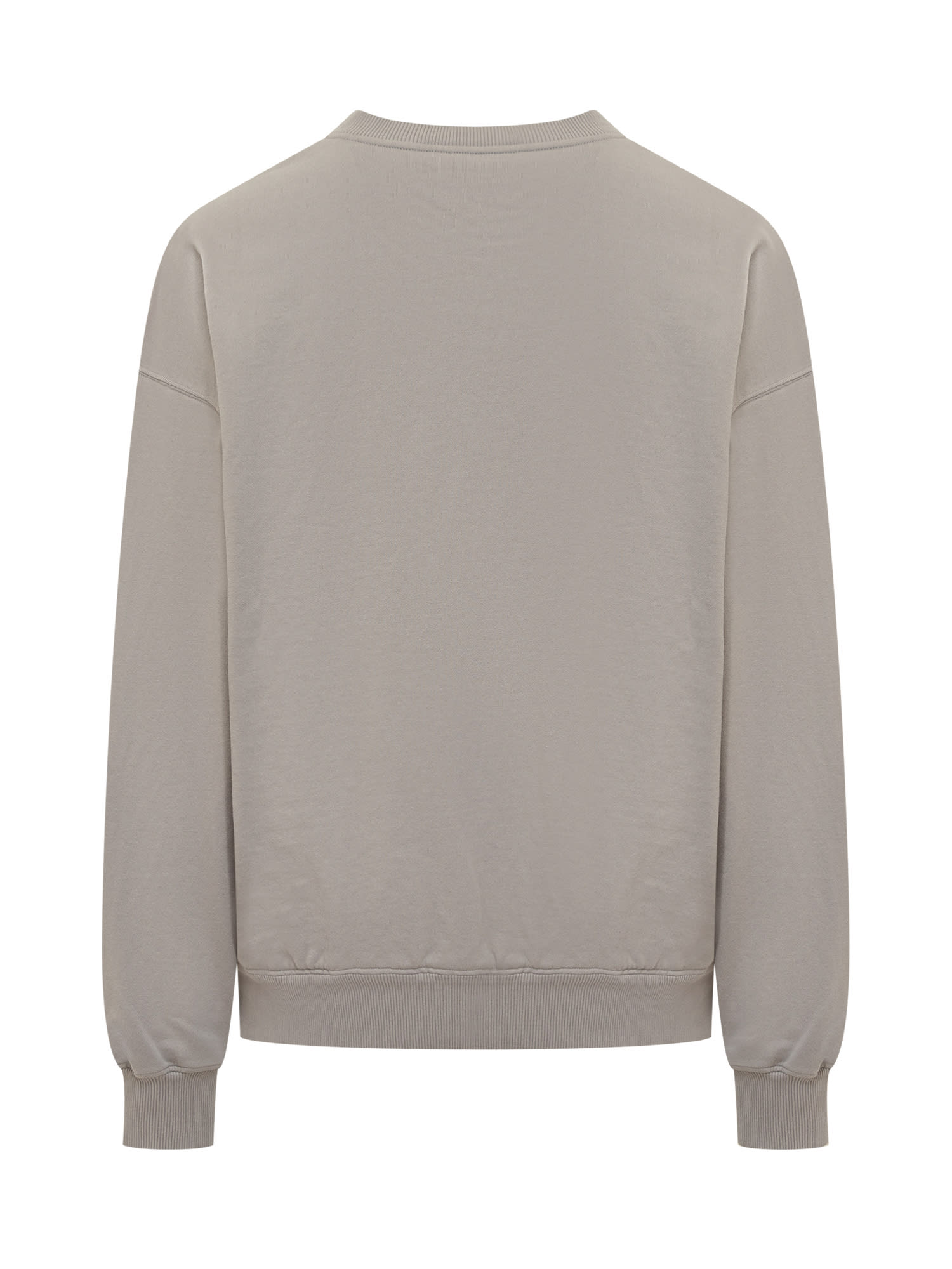 Shop Dolce & Gabbana Sweatshirt With Logo In Grigio Chiaro 5