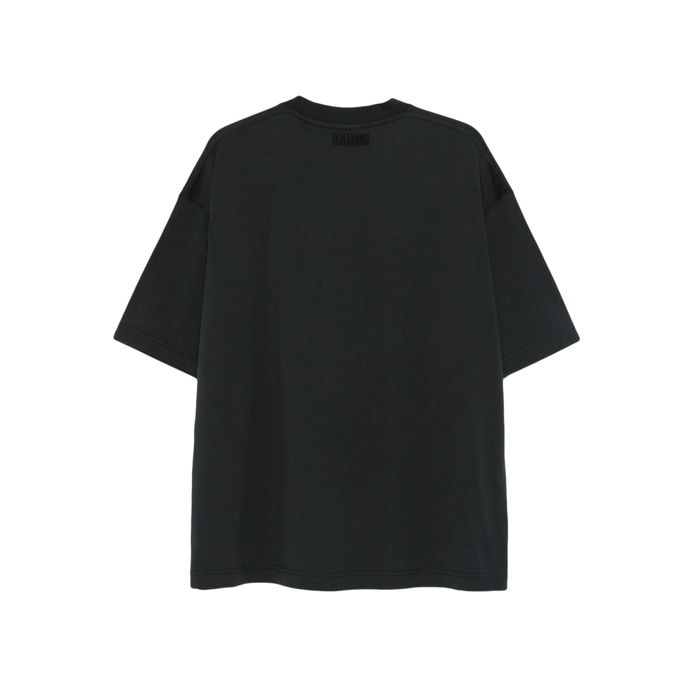 Vetements Black Bats Logo Regular T-shirt In Black
