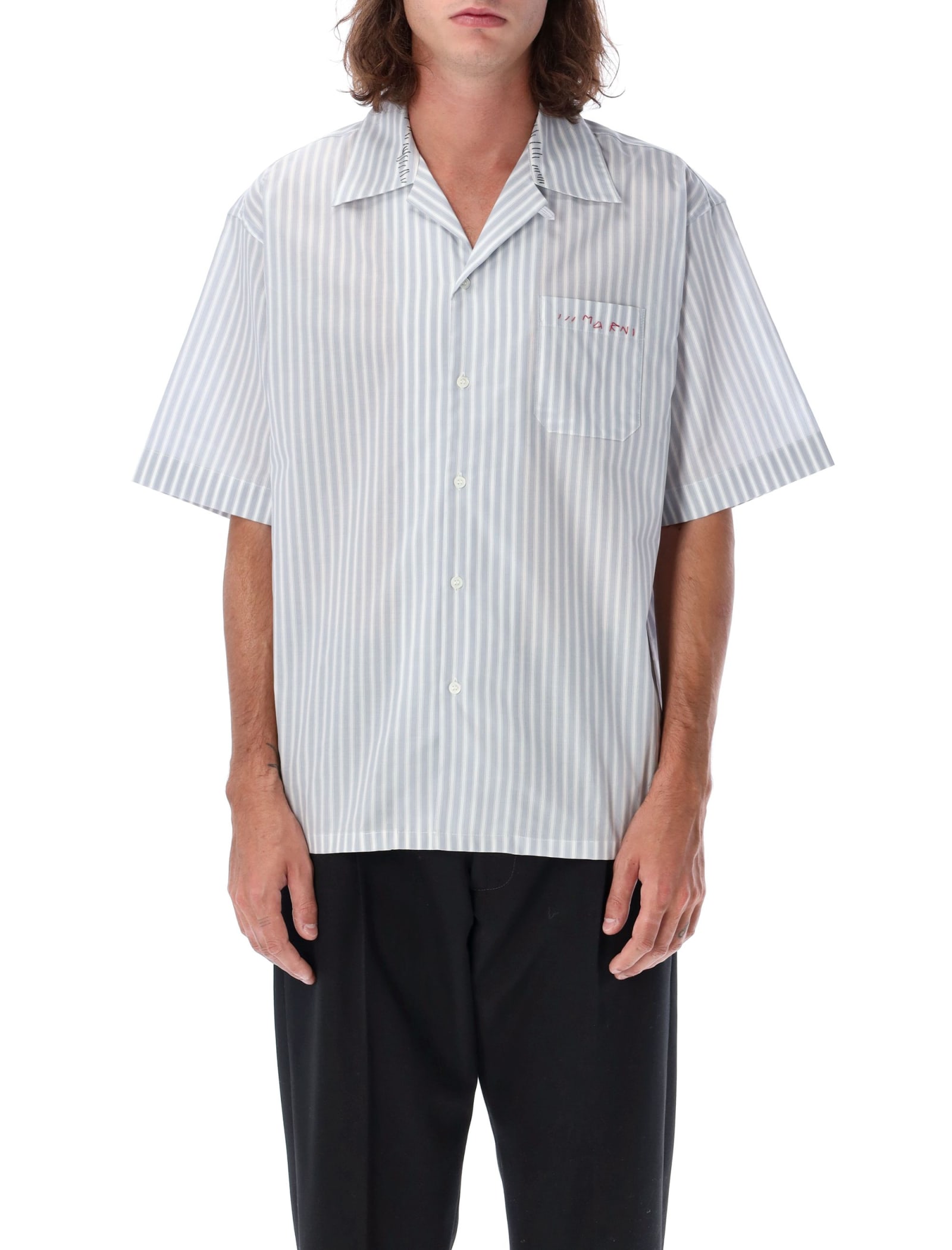 Marni Organic Striped Cotton Poplin Shirt