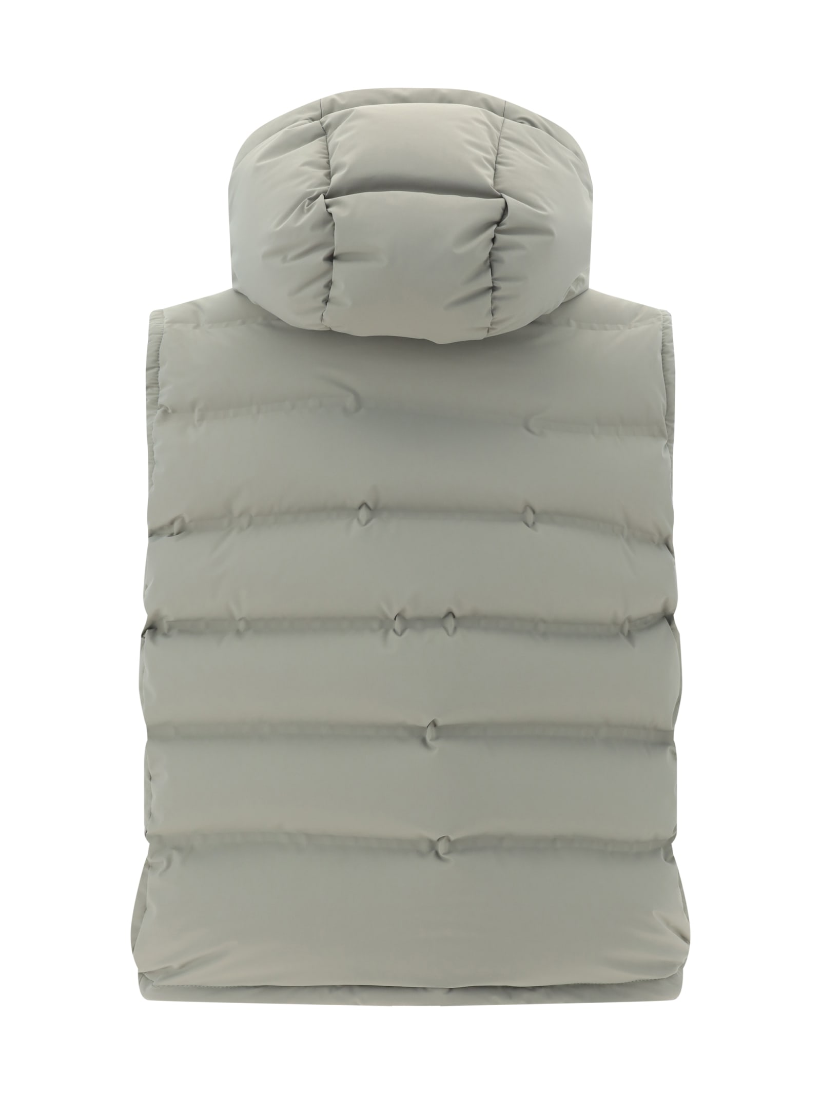 Shop Brunello Cucinelli Down Vest In Military