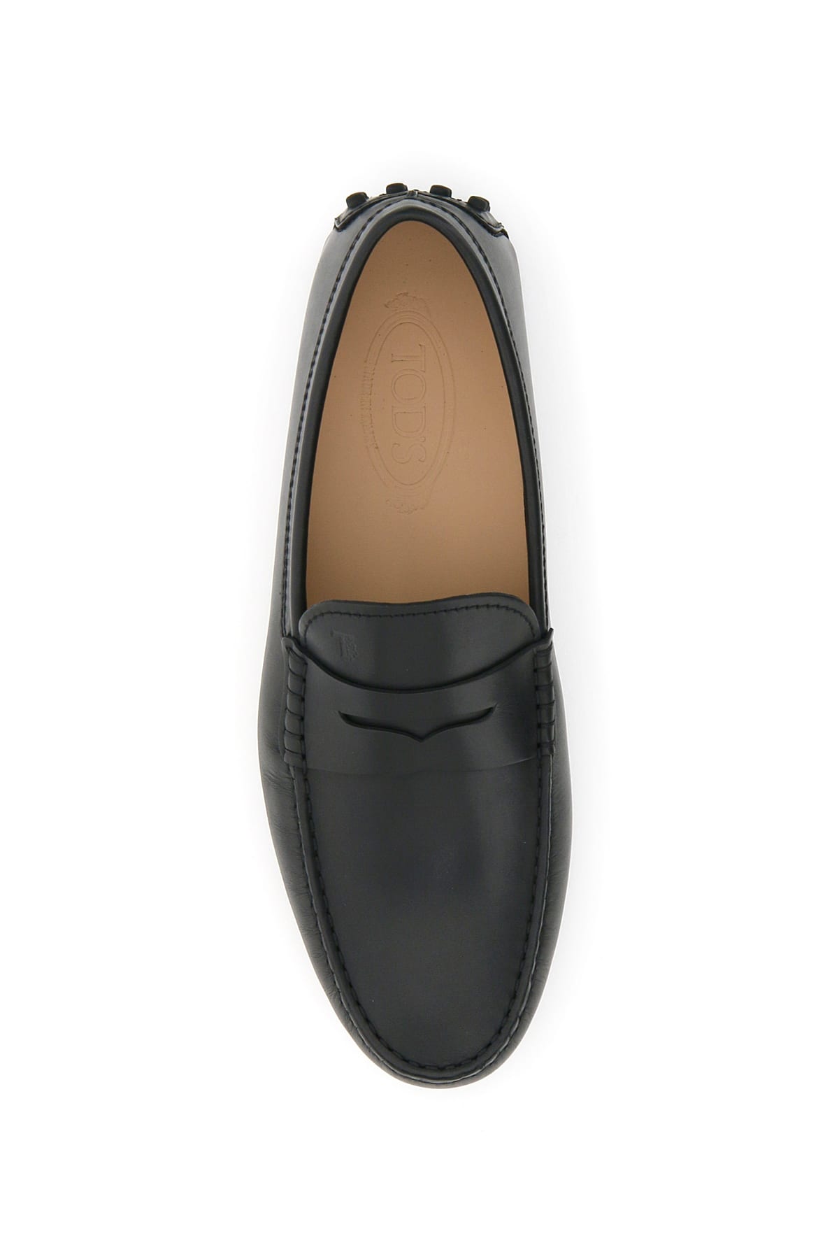 Tod's Nuovo Gommino Driver Loafers In Nero (black)