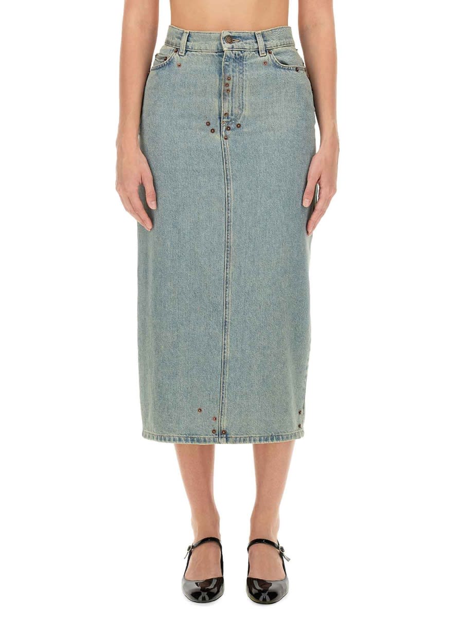 Shop Moschino Denim Skirt