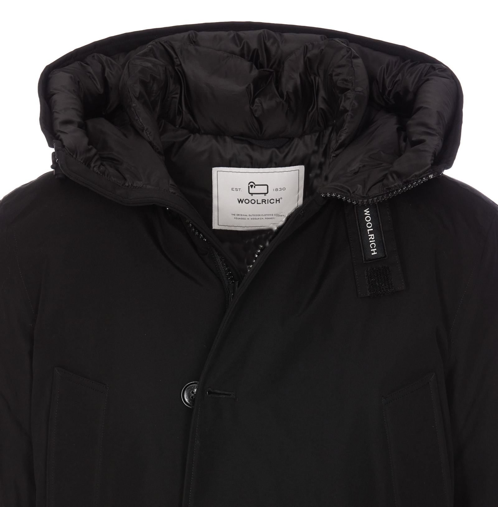 Shop Woolrich Anorak Parka In Nero