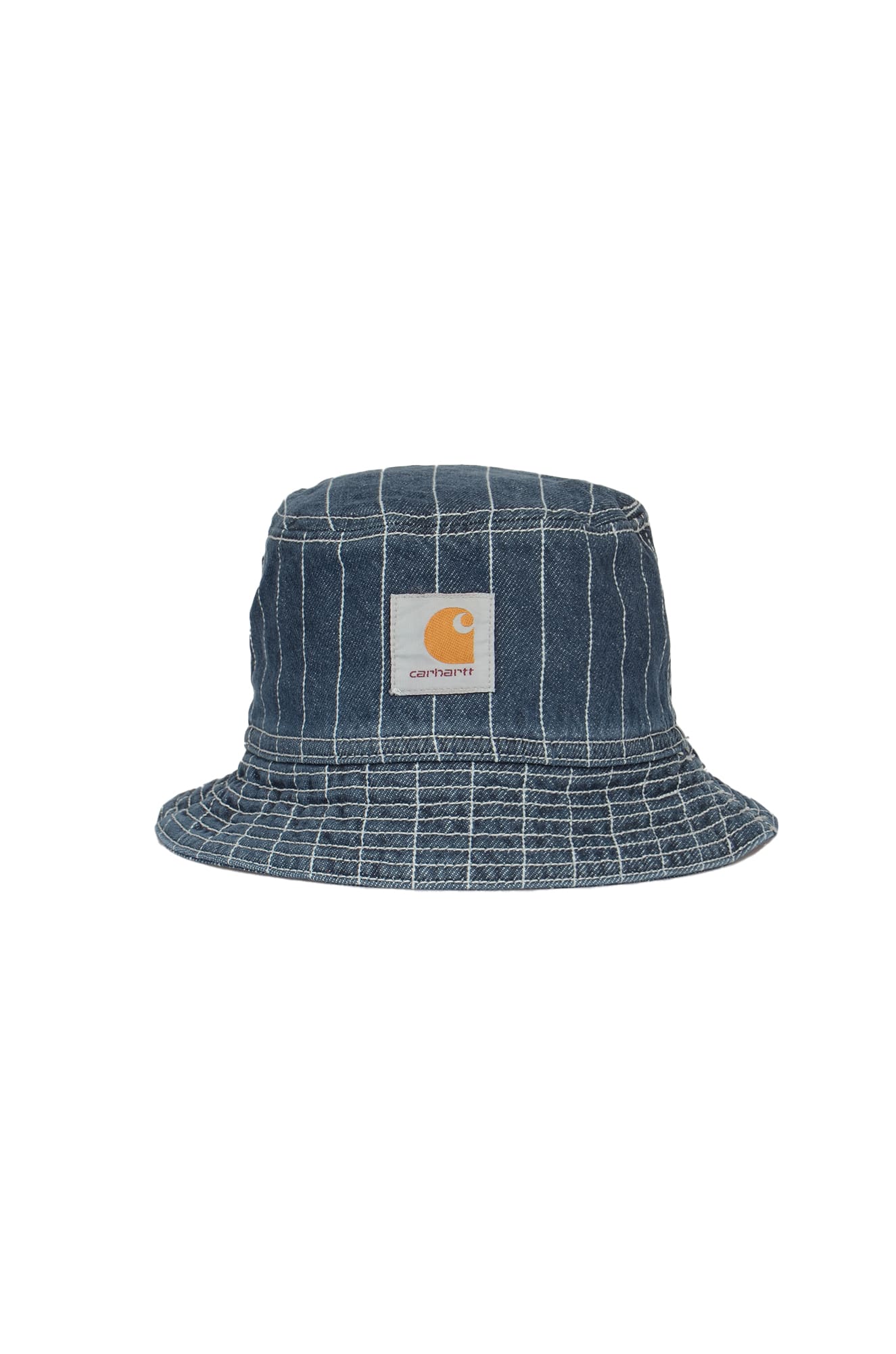 Shop Carhartt Logo Bucket Hat In Blu