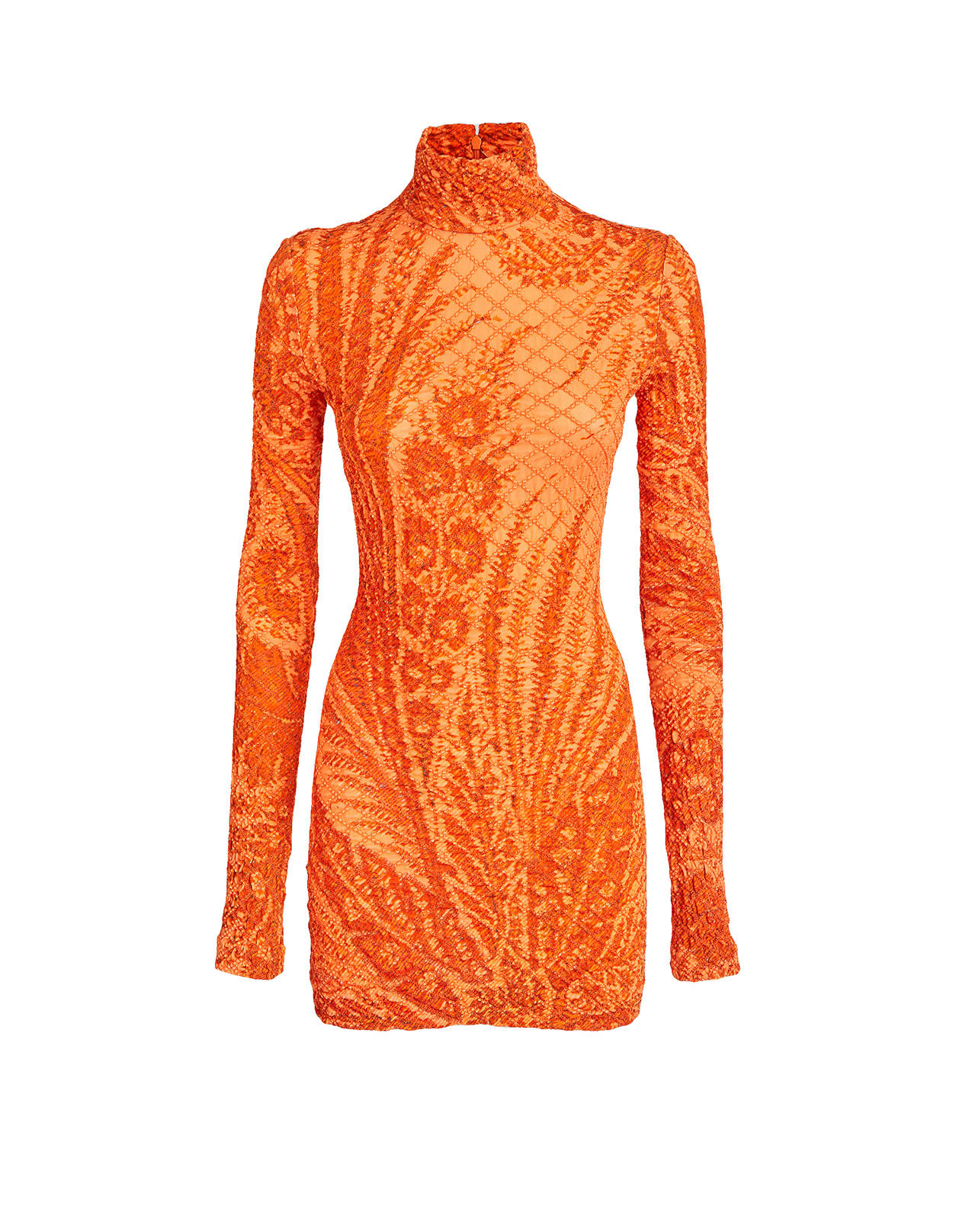 Etro Short Orange Dress With Paisley Foliage Print