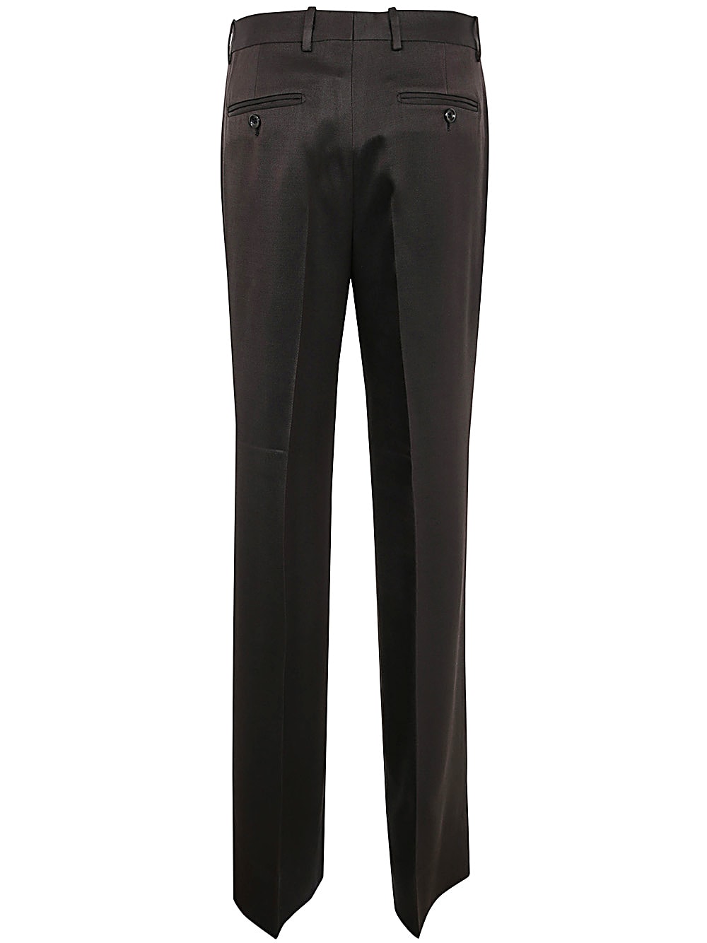 Shop Tom Ford Silk And Wool Twill Boot Cut Pants In Darkest Brown