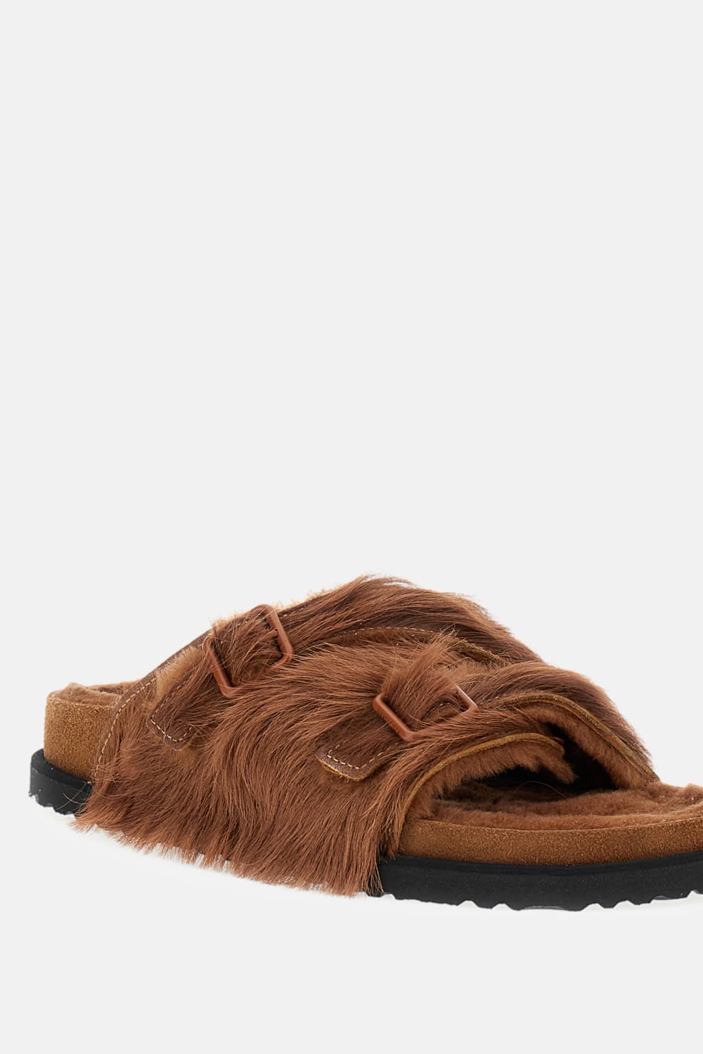 Birkenstock Shearling Sandals In Brown