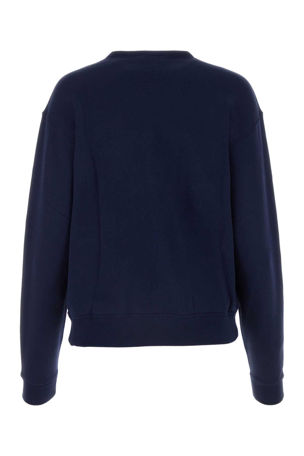 Shop Polo Ralph Lauren Navy Blue Cotton Blend Sweatshirt In Cruisenavy
