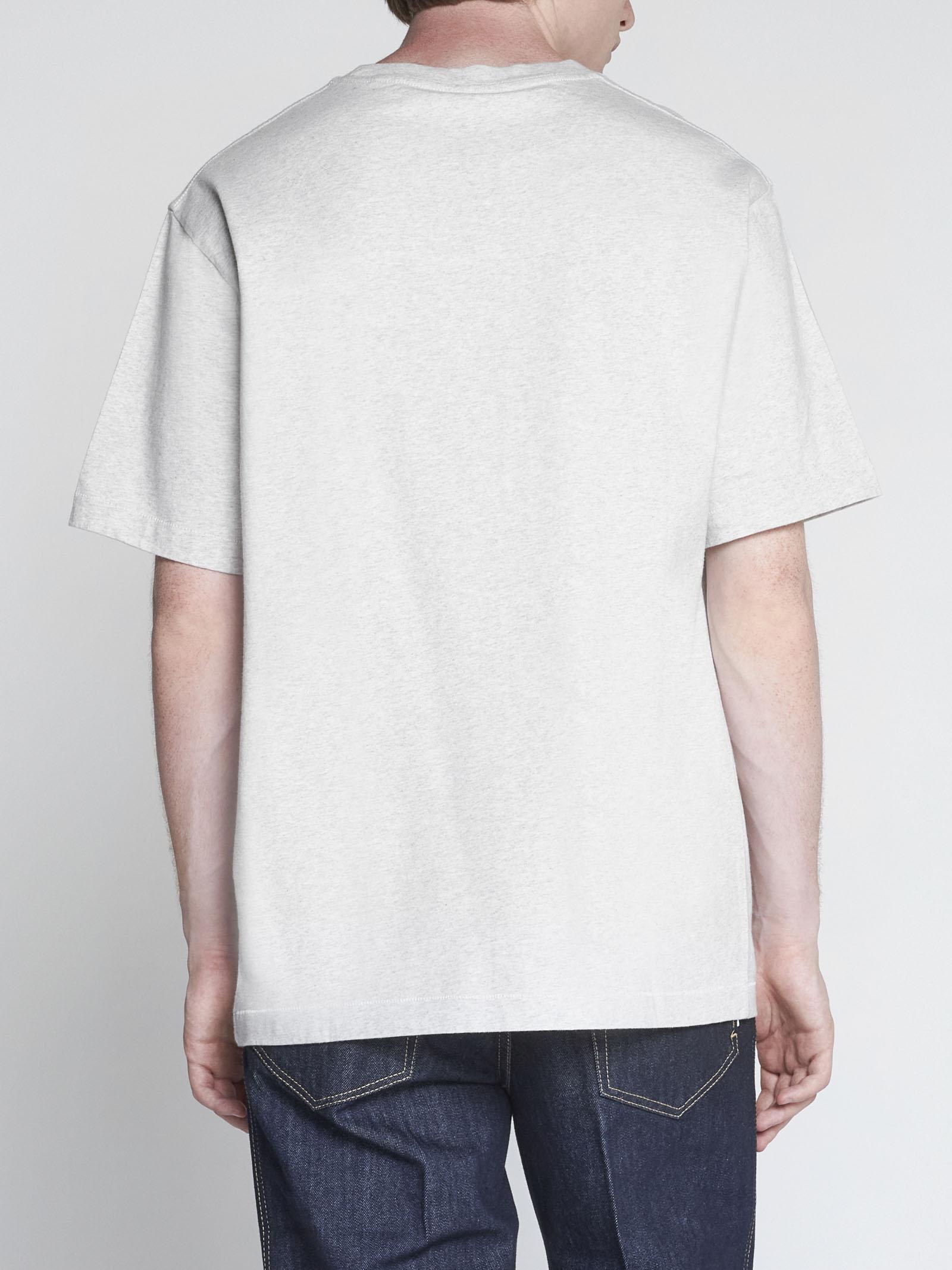 Shop Kenzo Logo Cotton T-shirt In Pale Grey