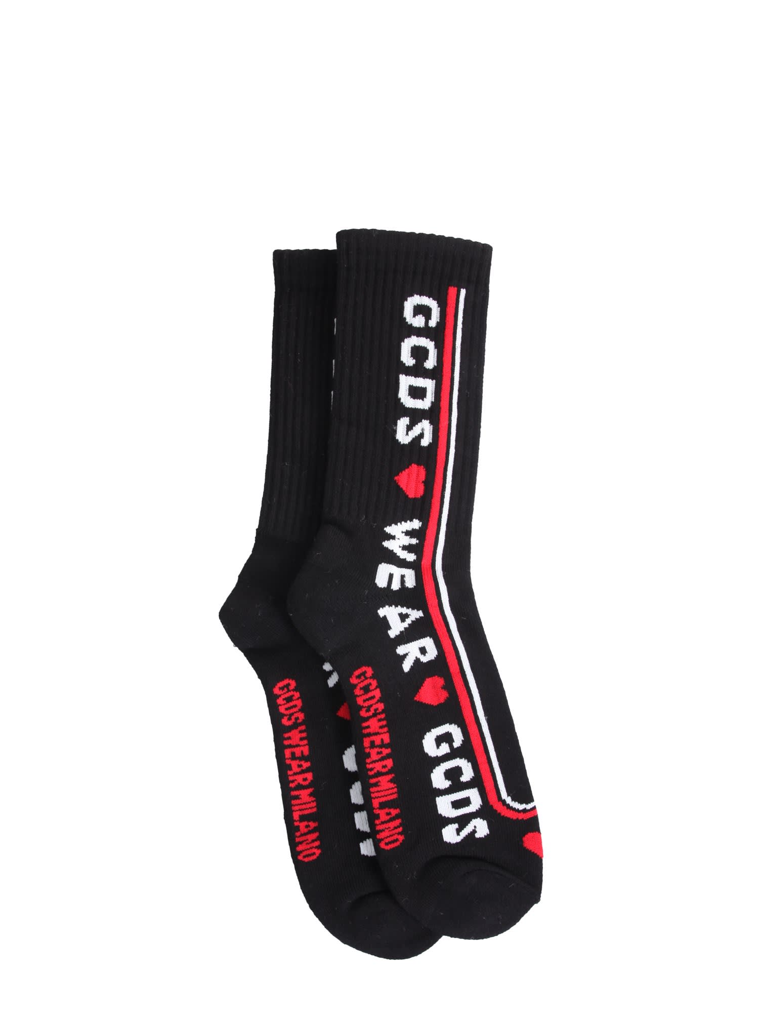 GCDS Socks With Love Logo