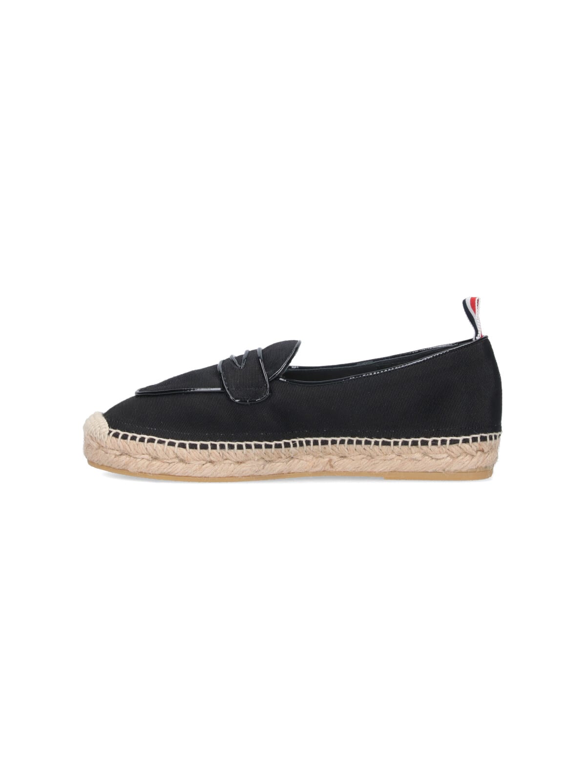 Shop Thom Browne Penny Loafer Espadrilles In Black