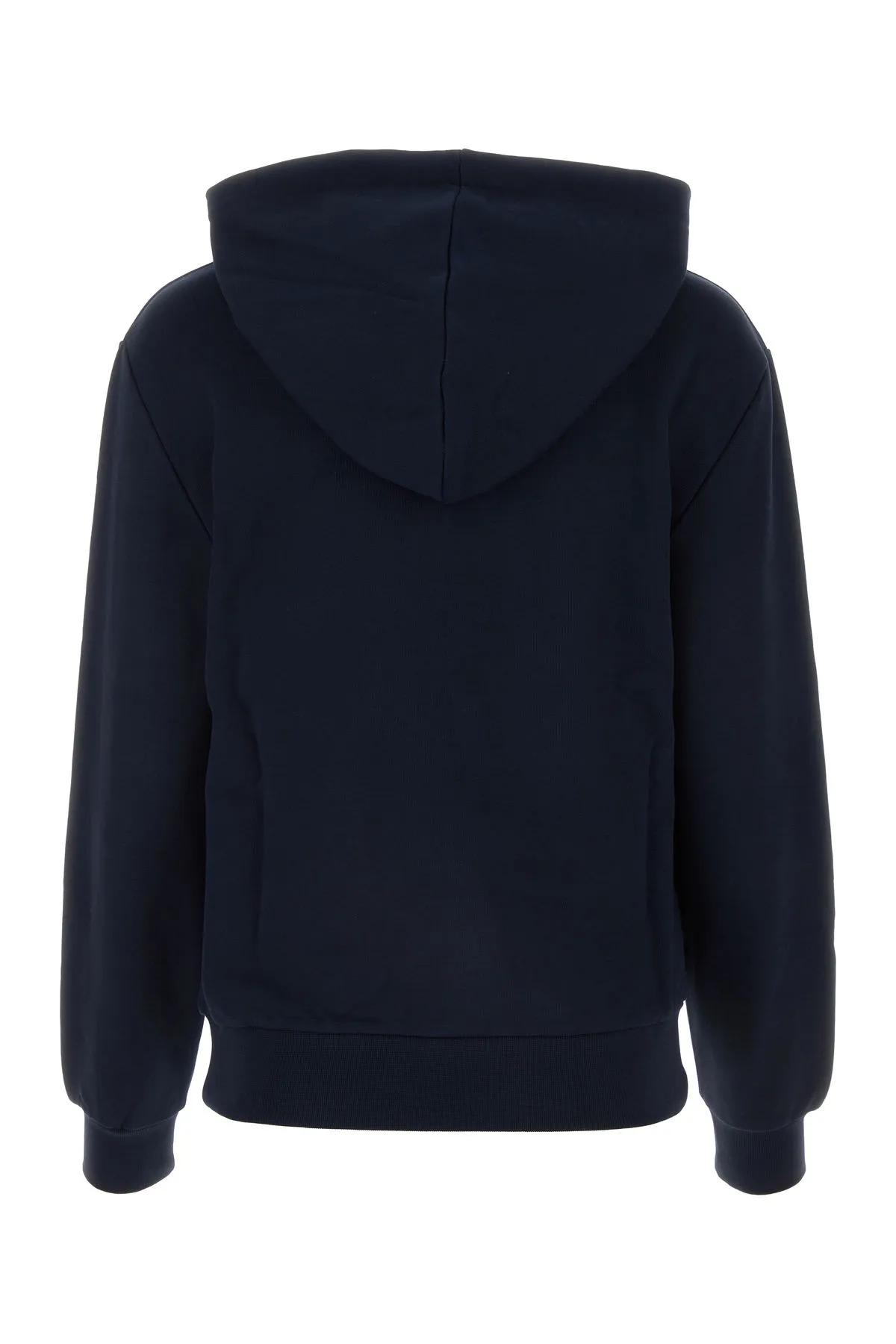 Shop Apc Midnight Blue Cotton Sweatshirt