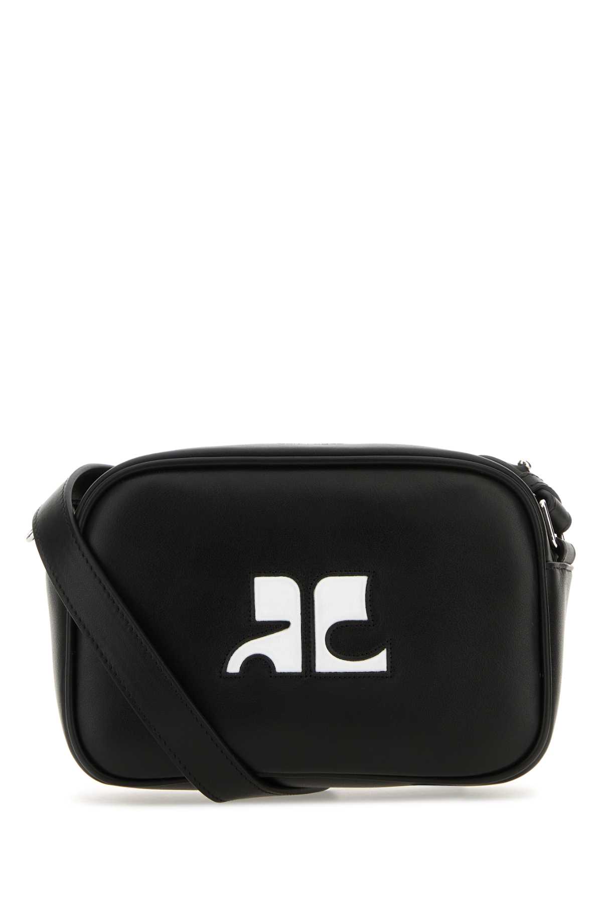 Courrèges Black Leather Rã©ã©dition Shoulder Bag