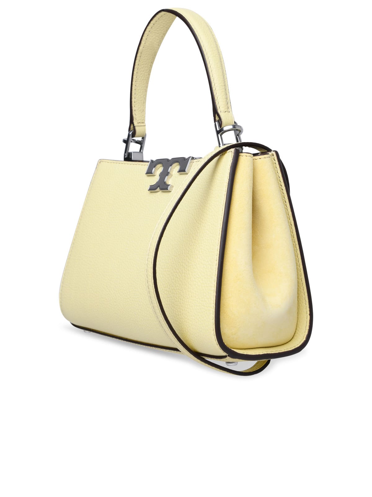 Shop Tory Burch Lemon Leather Eleanor Mini Bag In Yellow