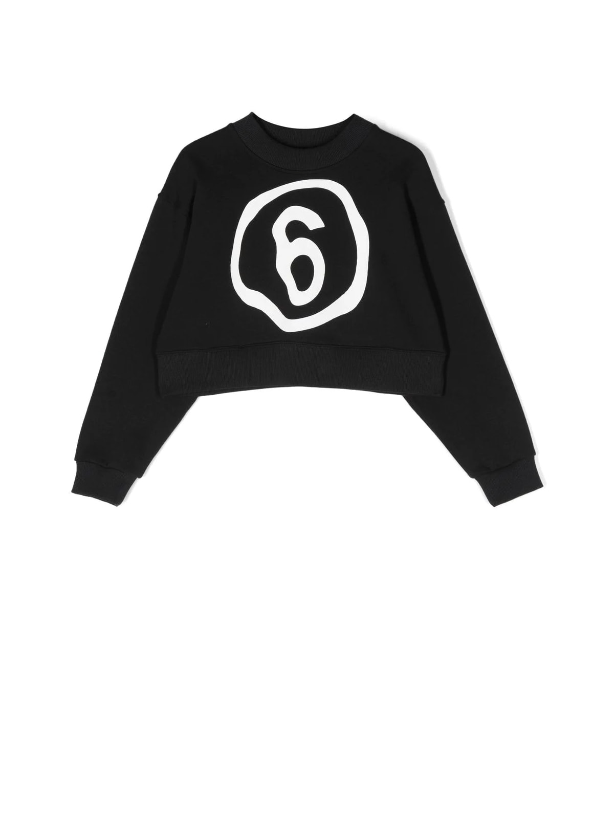 Shop Mm6 Maison Margiela Mm6s53u Round Neck Sweater In Black