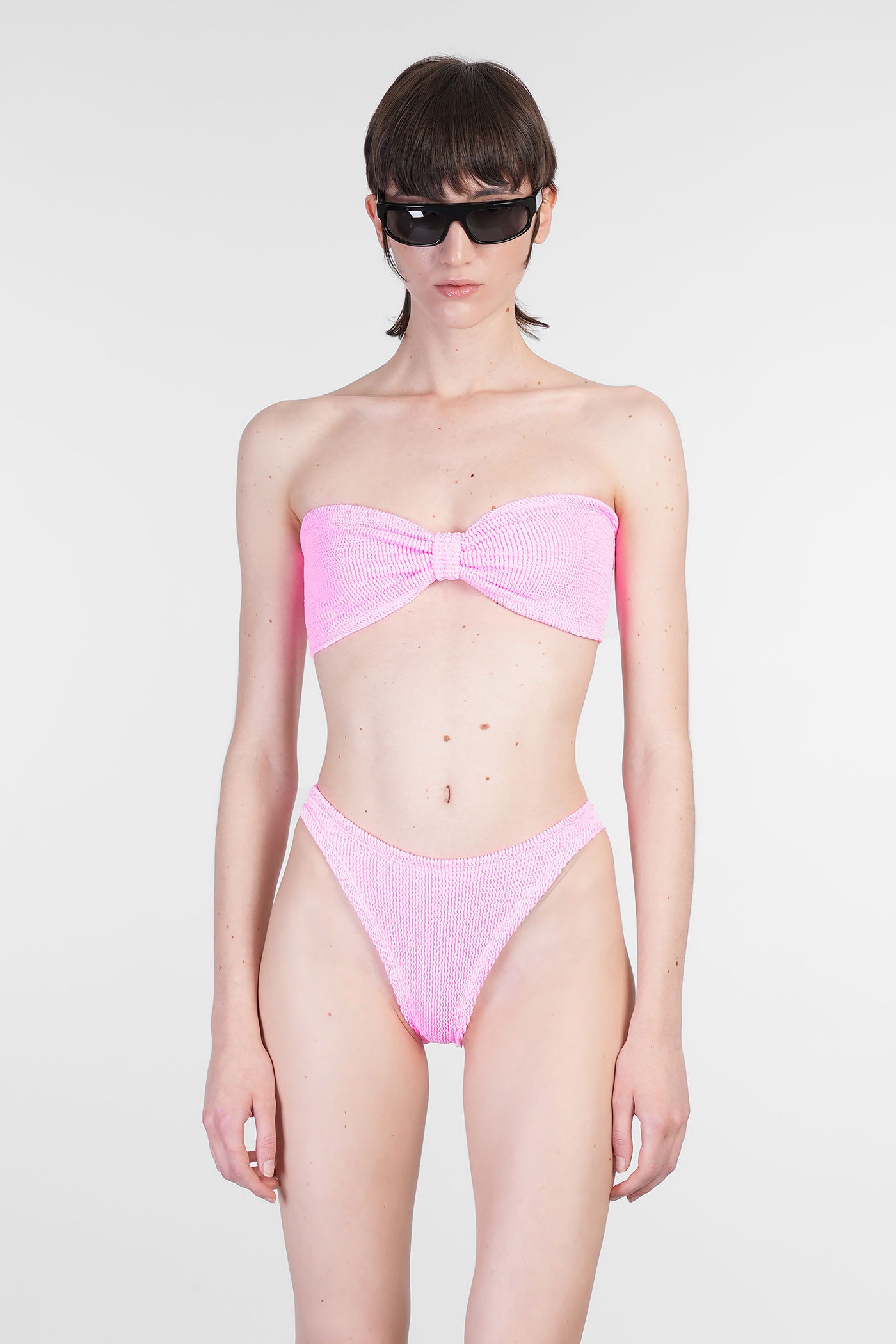 Jean Bikini Beachwear In Rose-pink Polyamide