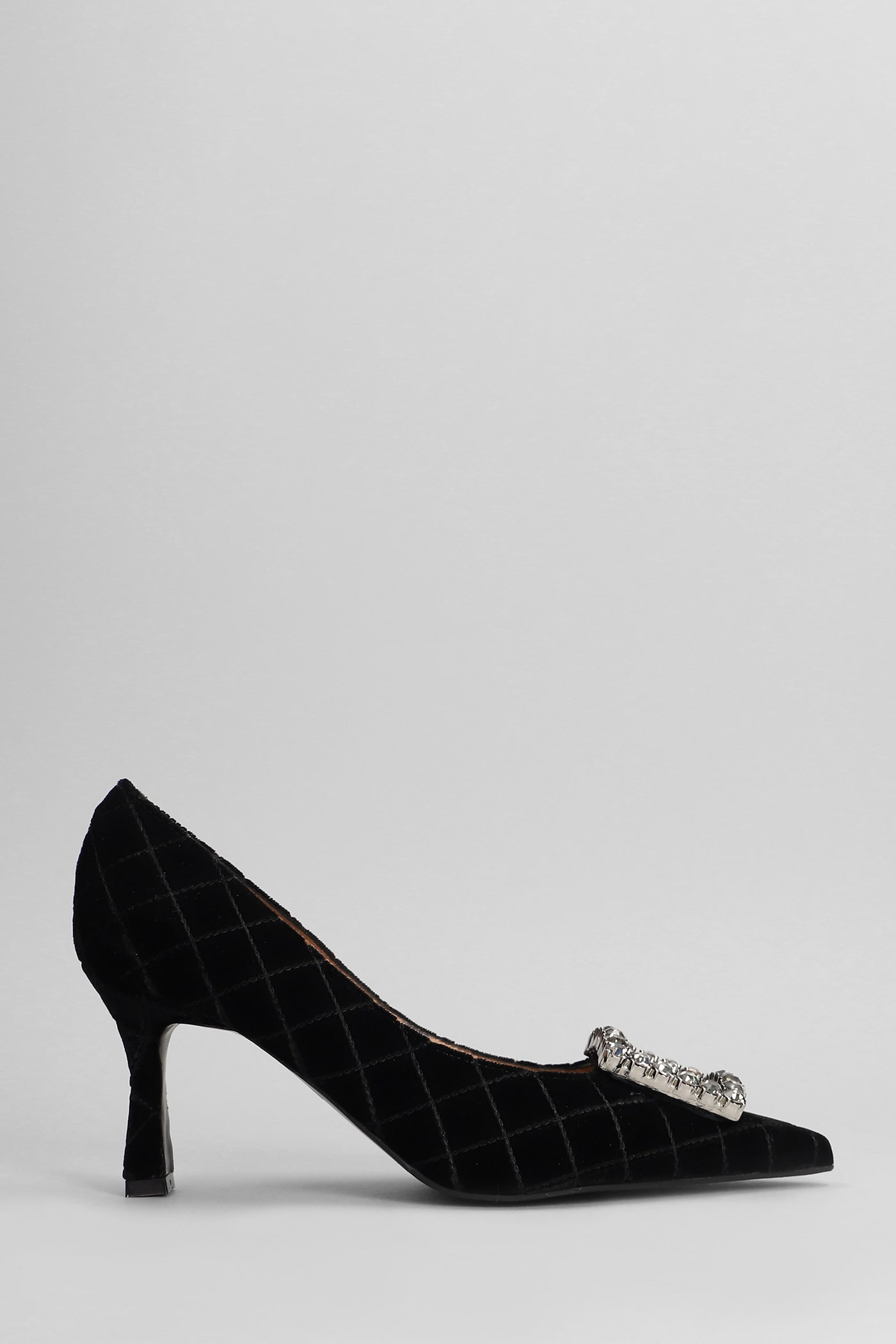 Shop Roberto Festa Lilly Pumps In Black Velvet