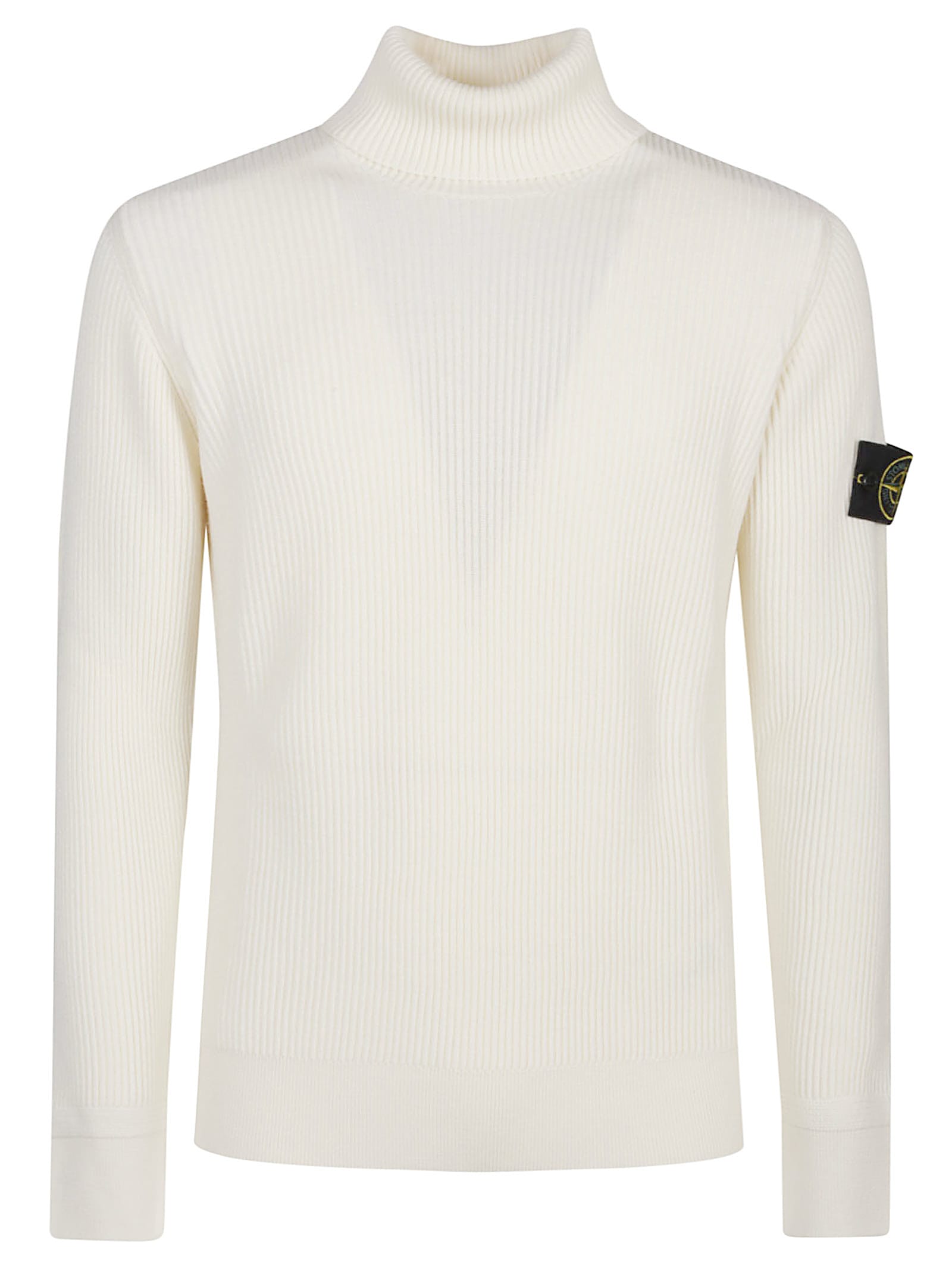 Shop Stone Island Turtle Neck Sweater In Natural