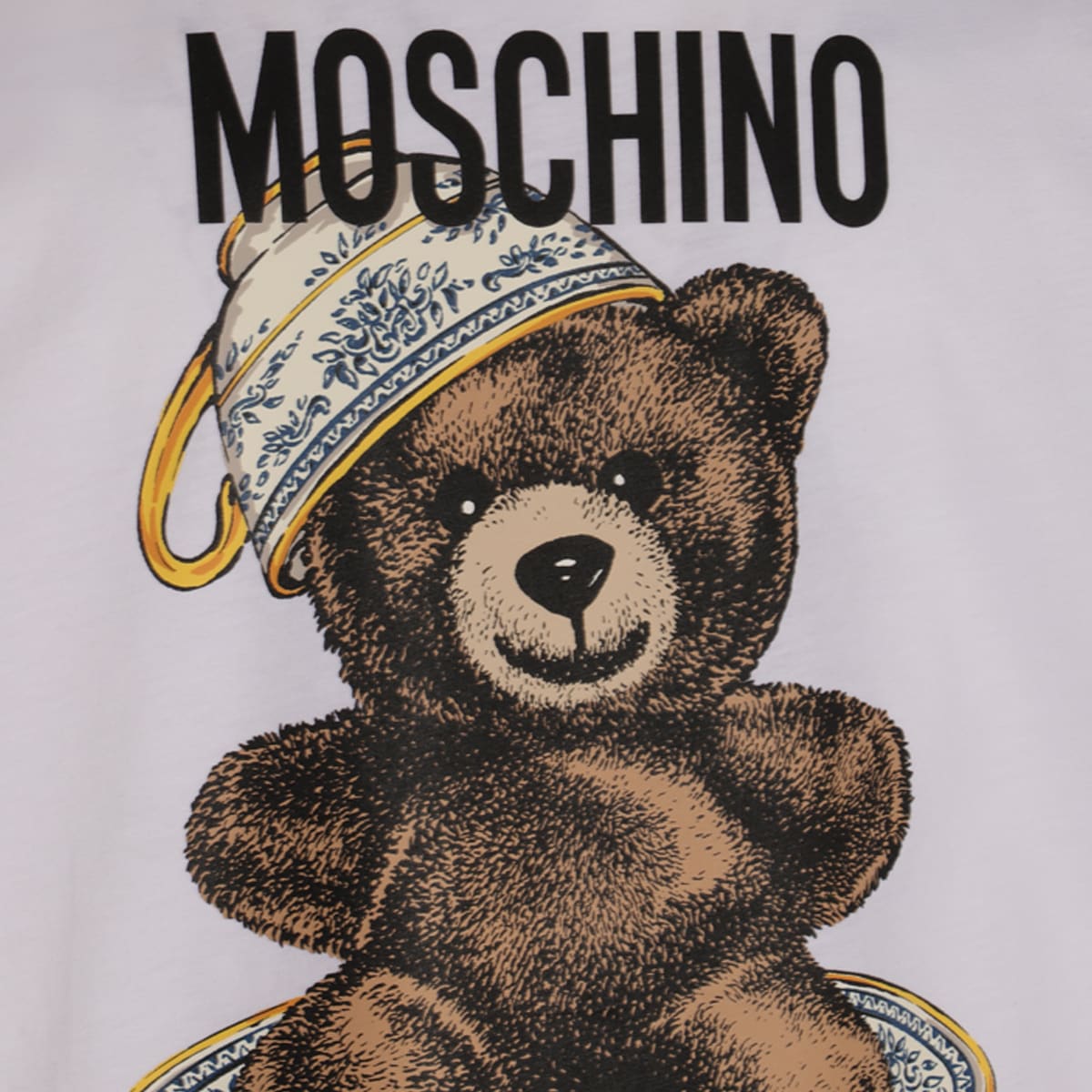 Moschino Teddy Bear Print Crewneck T-shirt In White