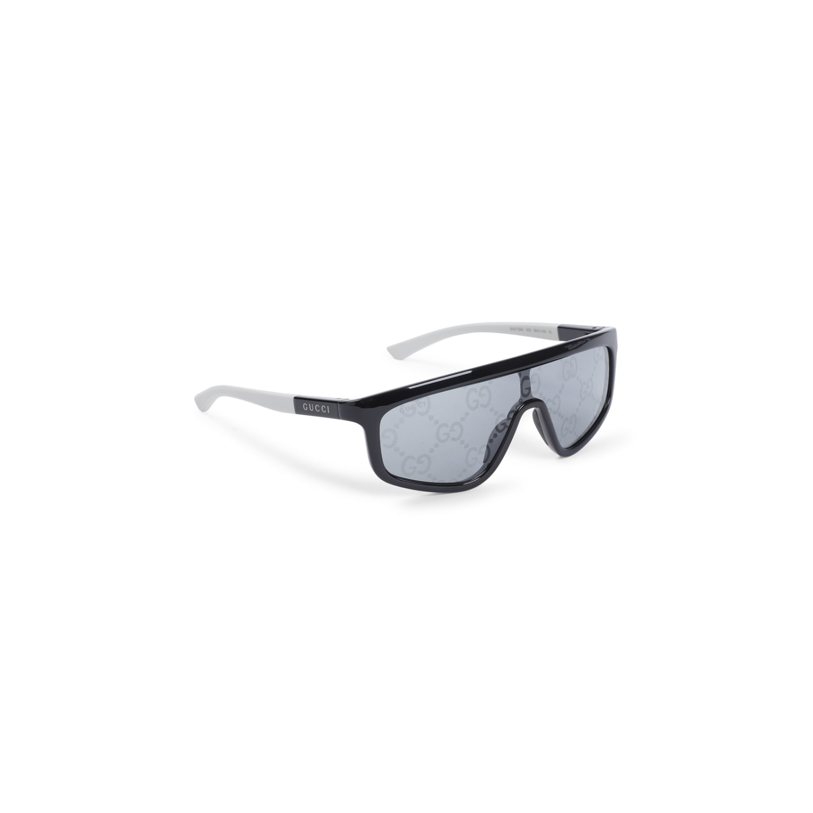 Gucci Mask Frame Sunglasses With Grey Lenses In Black Grey
