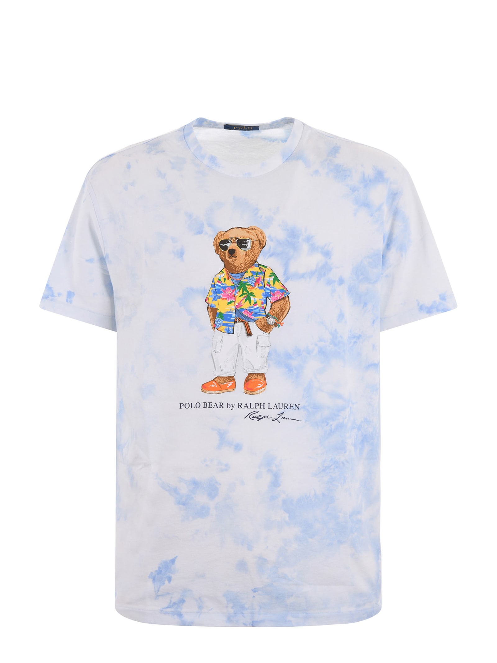 Shop Polo Ralph Lauren T-shirt In Bianco/azzurro