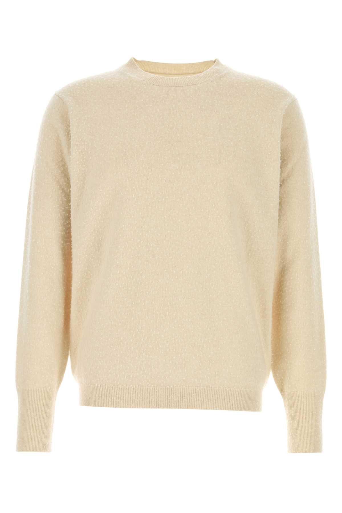 Shop Maison Margiela Sand Cashmere Blend Sweater In Beige