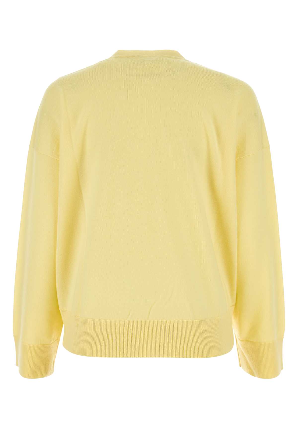 Bottega Veneta Yellow Wool Oversize Sweater In Giallo