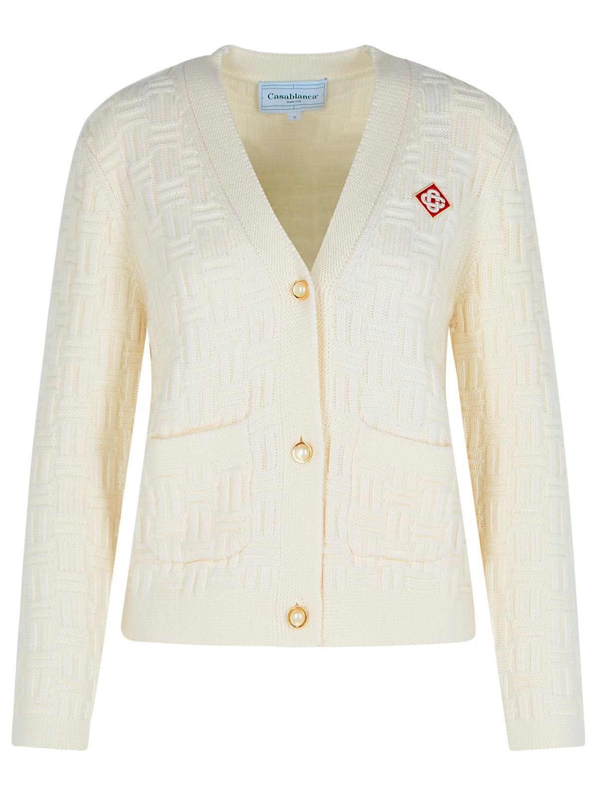 White Wool Cardigan