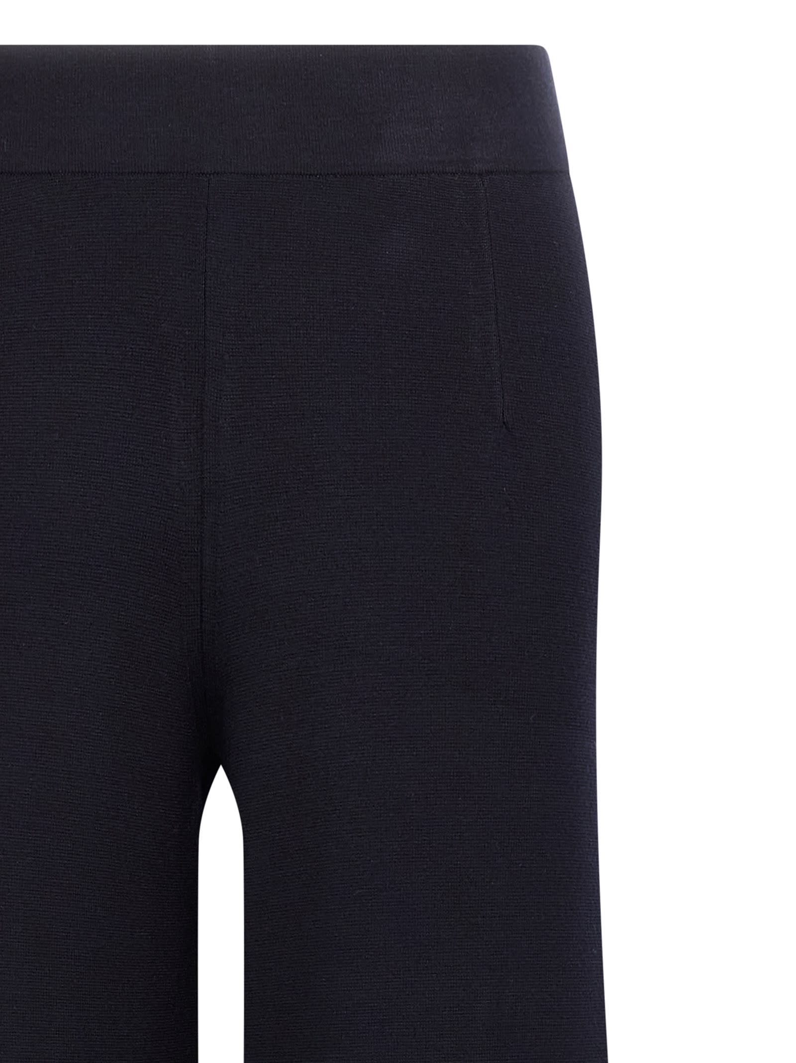 Max Mara Marzia Elastic-waist Palazzo Pants In Black