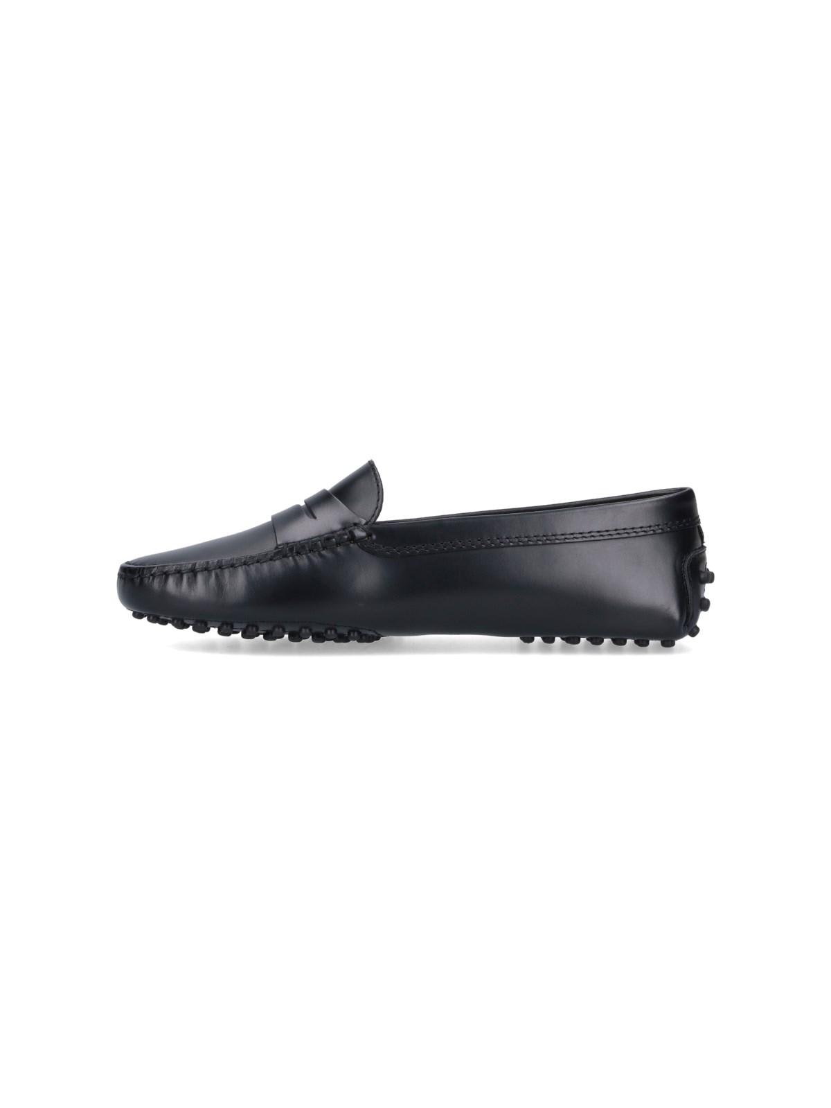 Tod's Gommini Patent Driver Penny Loafers In Black